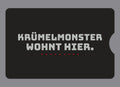 Display-Abdeckung passend für Thermomix TM6 – Krümelmonster wohnt hier. | mehrfarbig, Wunschfarbe möglich