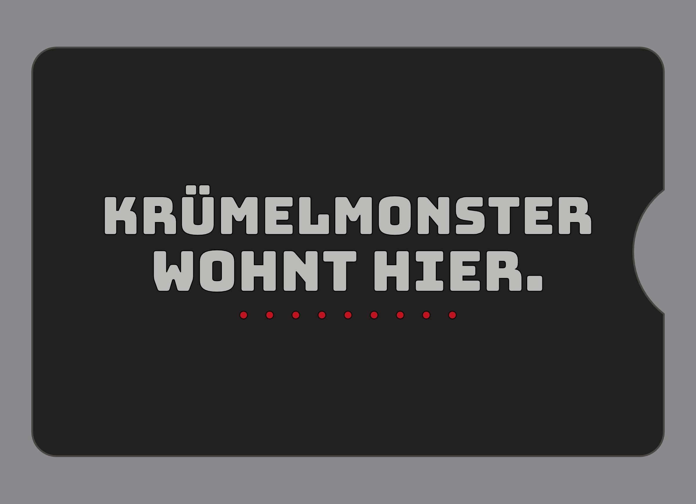 Display-Abdeckung passend für Thermomix TM6 – Krümelmonster wohnt hier. | mehrfarbig, Wunschfarbe möglich