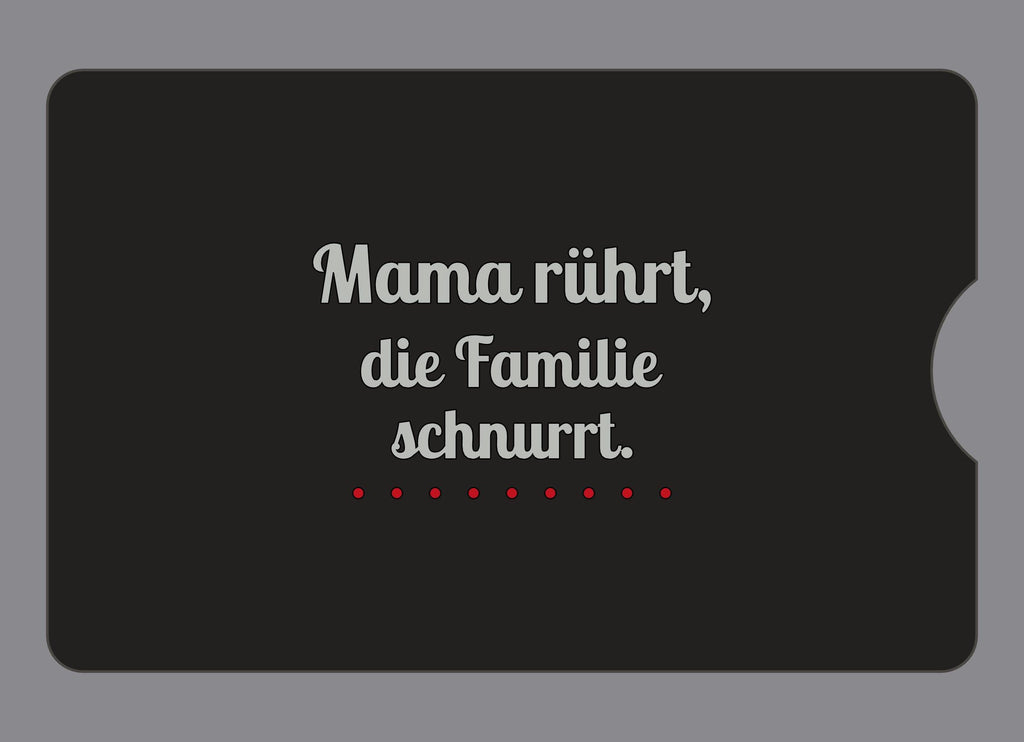 Display-Abdeckung passend für Thermomix TM6 – Mama rührt, die Familie schnurrt. | mehrfarbig, Wunschfarbe möglich