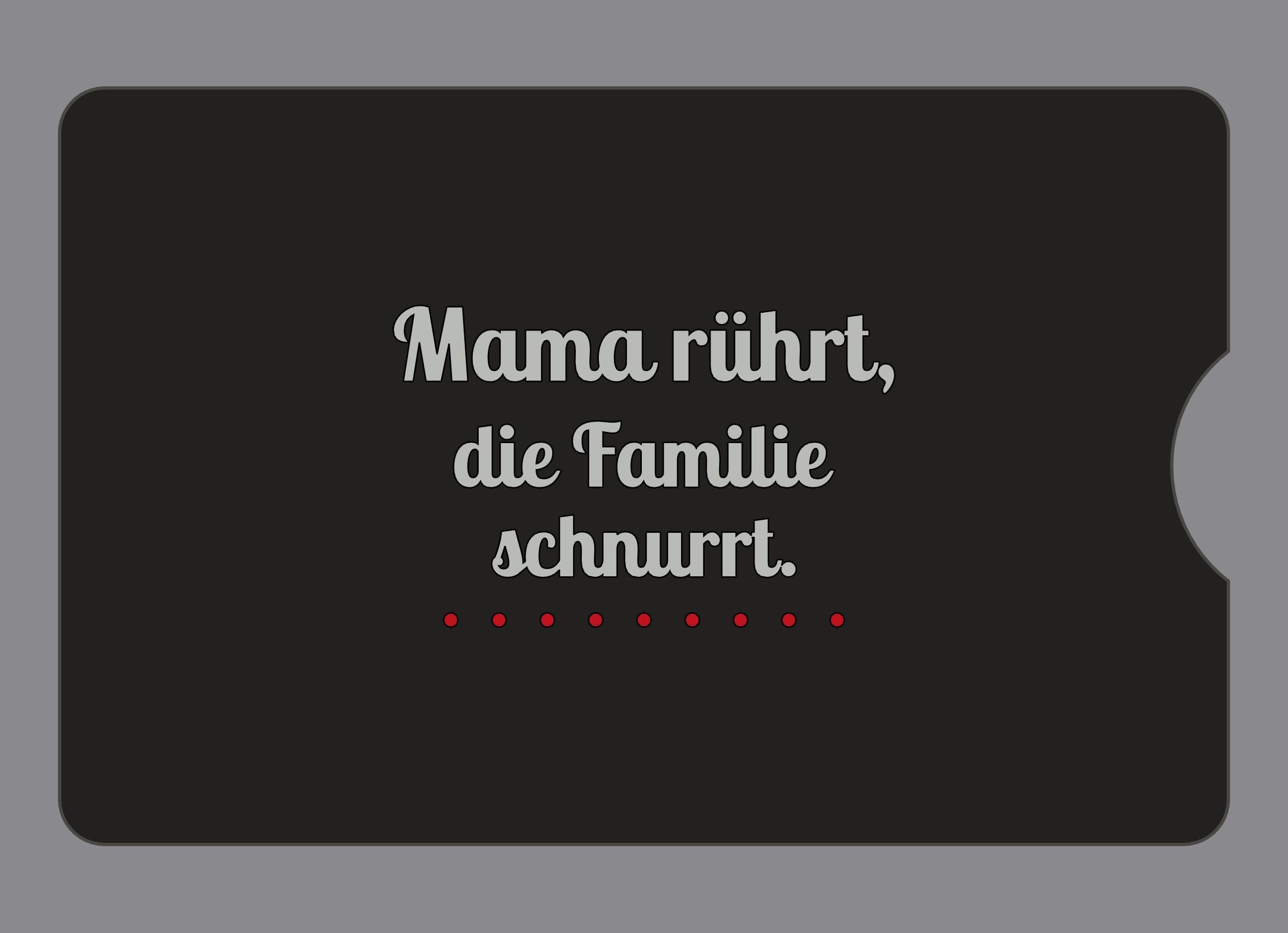 Display-Abdeckung passend für Thermomix TM6 – Mama rührt, die Familie schnurrt. | mehrfarbig, Wunschfarbe möglich