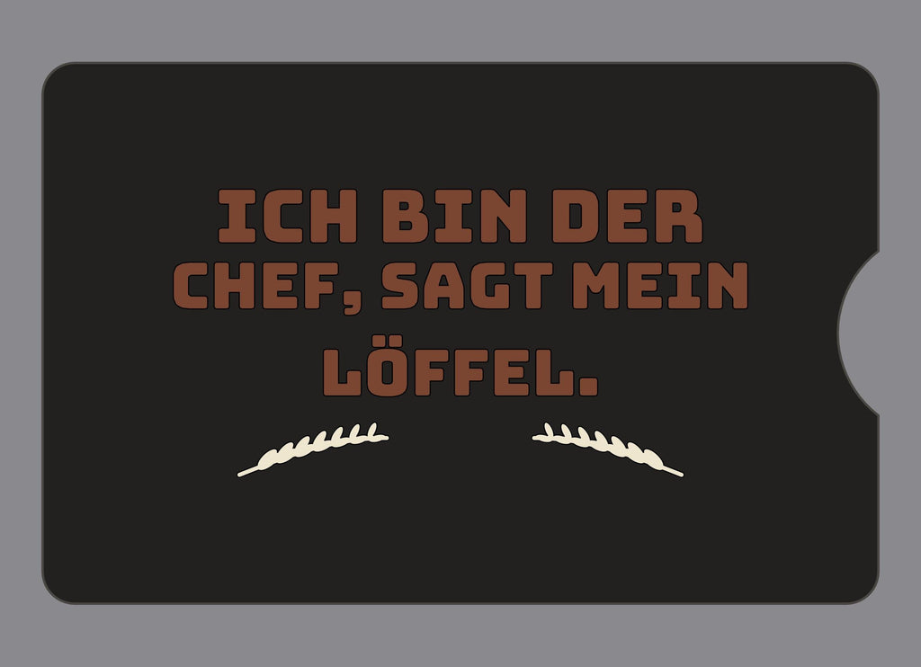 Display-Abdeckung passend für Thermomix TM6 – Ich bin der Chef, sagt mein Löffel. | mehrfarbig, Wunschfarbe möglich