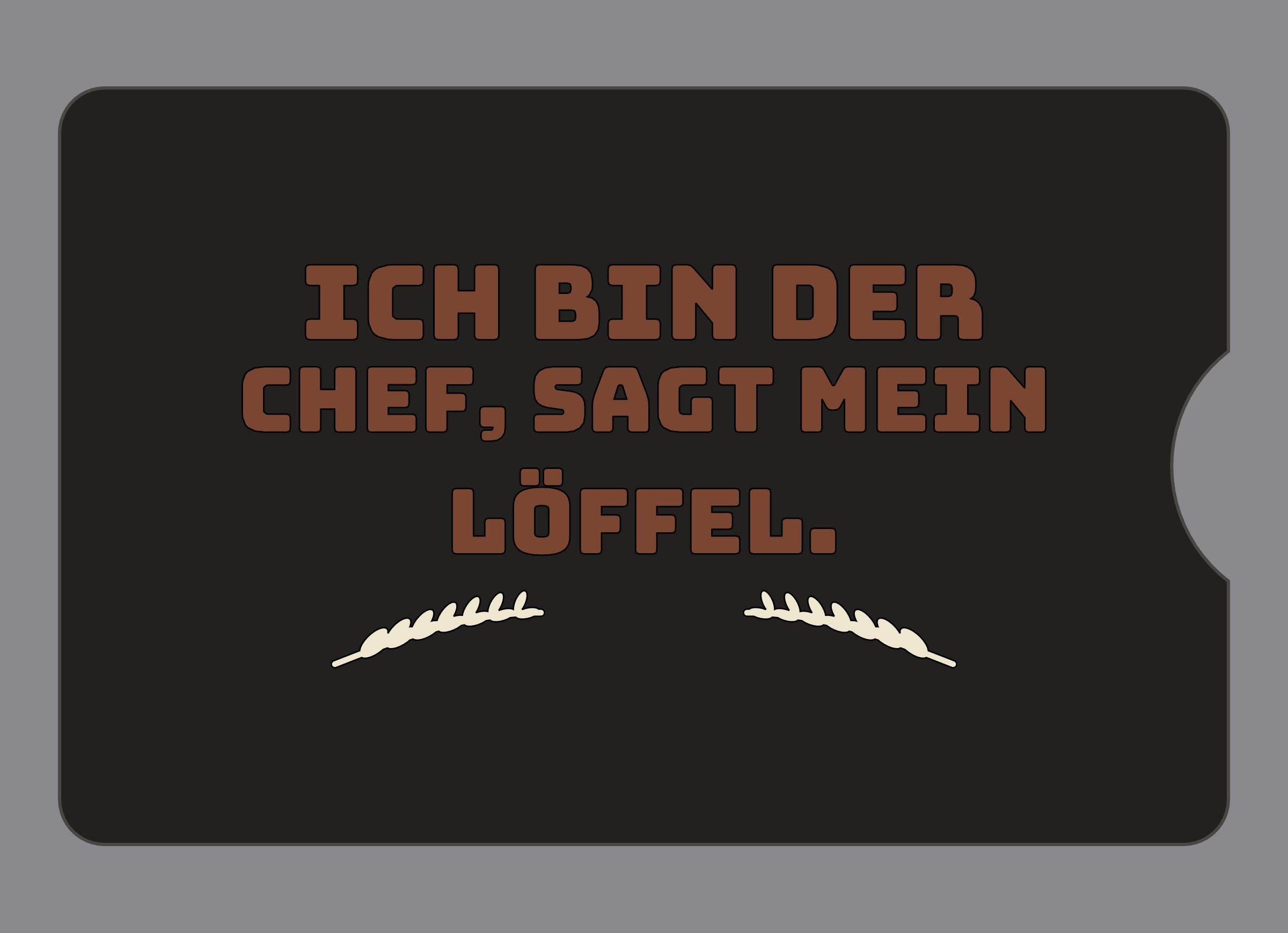 Display-Abdeckung passend für Thermomix TM6 – Ich bin der Chef, sagt mein Löffel. | mehrfarbig, Wunschfarbe möglich