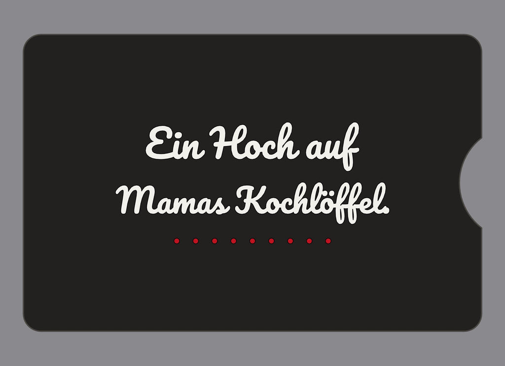 Display-Abdeckung passend für Thermomix TM6 – Ein Hoch auf Mamas Kochlöffel. | mehrfarbig, Wunschfarbe möglich