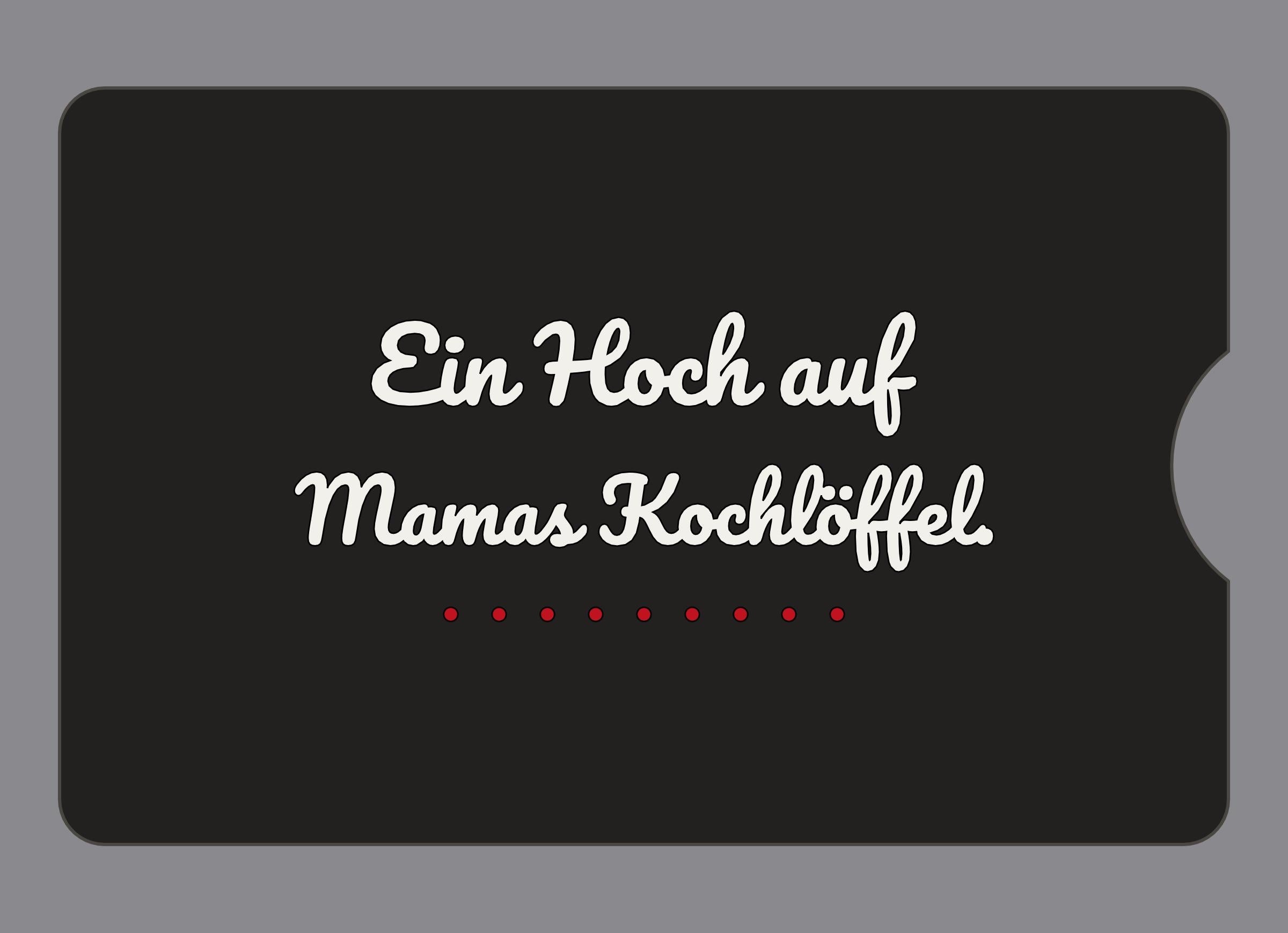 Display-Abdeckung passend für Thermomix TM6 – Ein Hoch auf Mamas Kochlöffel. | mehrfarbig, Wunschfarbe möglich