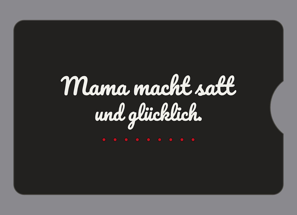 Display-Abdeckung passend für Thermomix TM6 – Mama macht satt und glücklich. | mehrfarbig, Wunschfarbe möglich