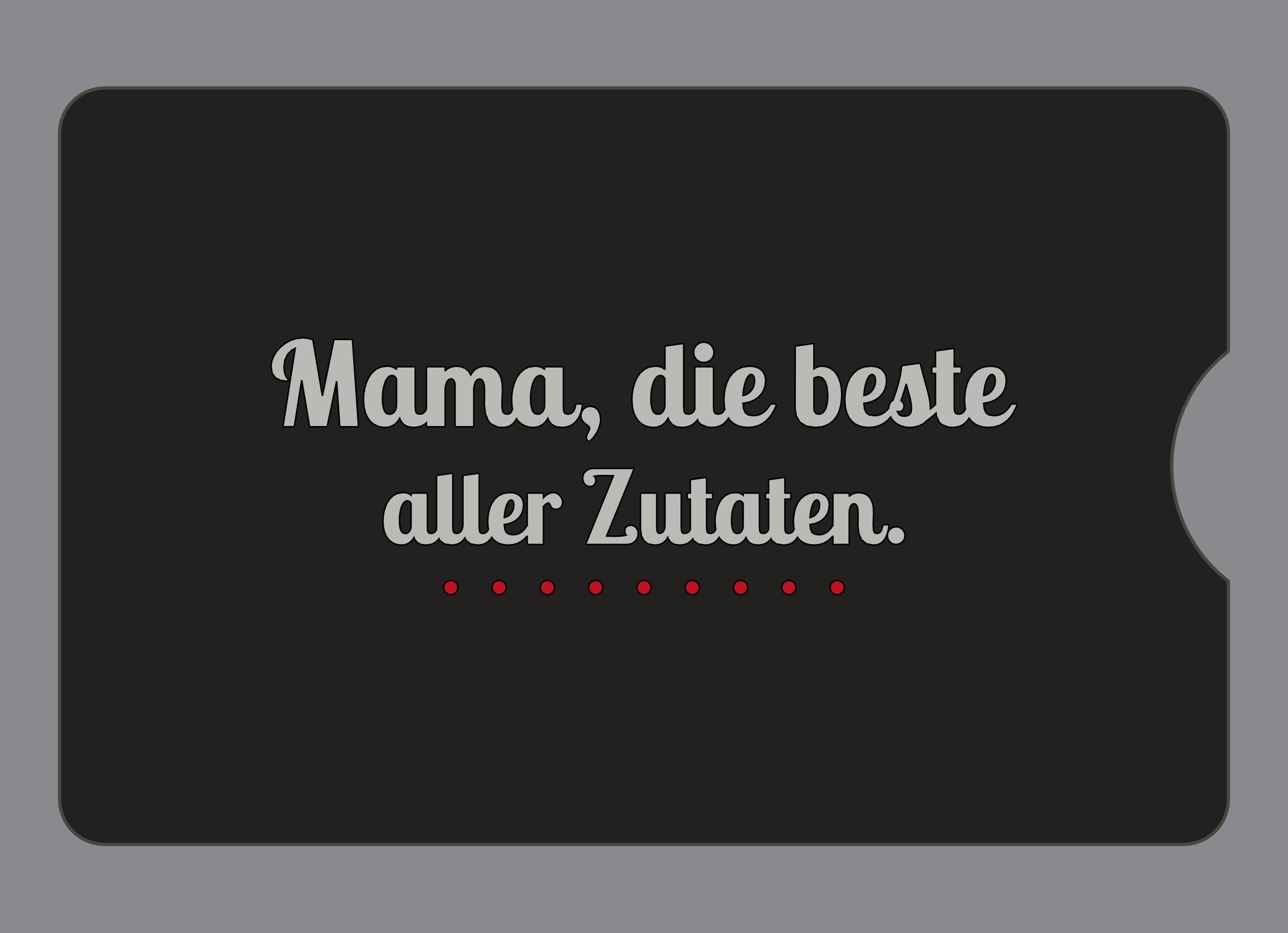 Display-Abdeckung passend für Thermomix TM6 – Mama, die beste aller Zutaten. | mehrfarbig, Wunschfarbe möglich