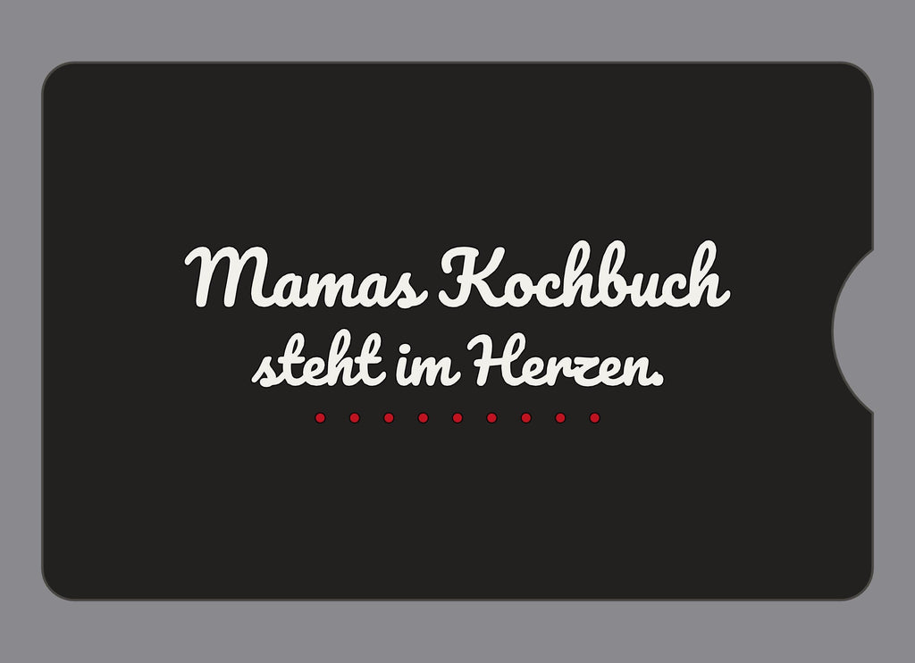 Display-Abdeckung passend für Thermomix TM6 – Mamas Kochbuch steht im Herzen. | mehrfarbig, Wunschfarbe möglich