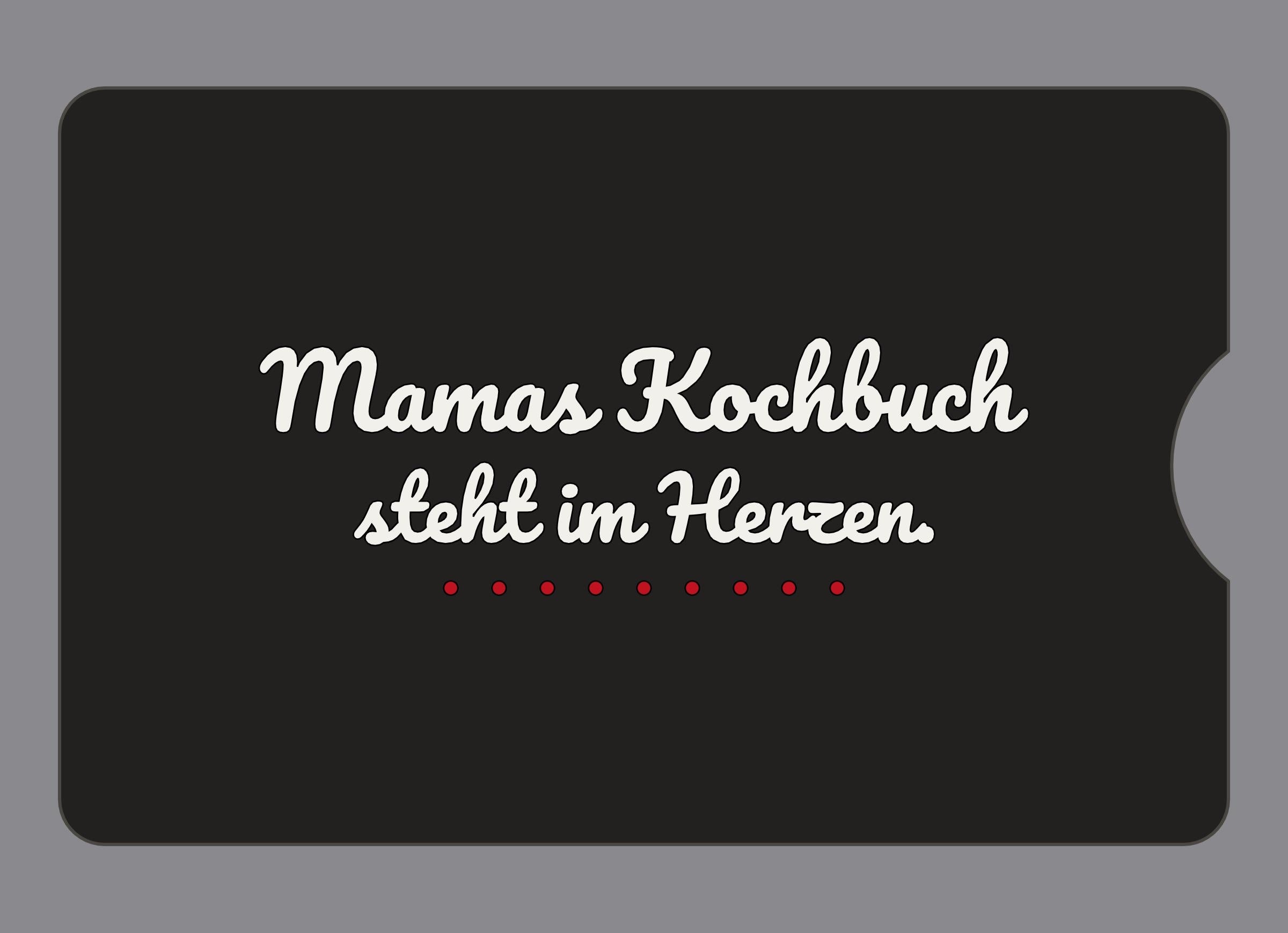 Display-Abdeckung passend für Thermomix TM6 – Mamas Kochbuch steht im Herzen. | mehrfarbig, Wunschfarbe möglich