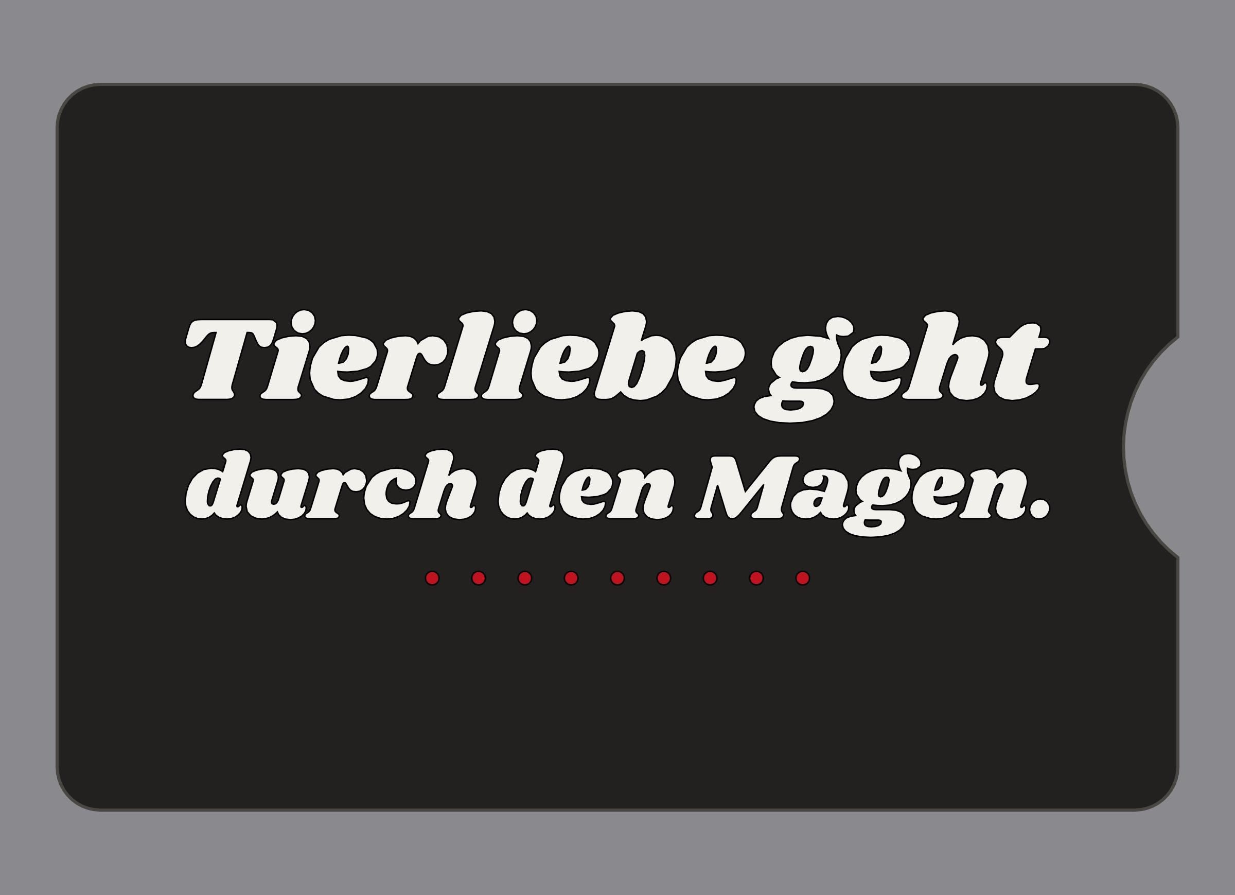Display-Abdeckung passend für Thermomix TM6 – Tierliebe geht durch den Magen. | mehrfarbig, Wunschfarbe möglich