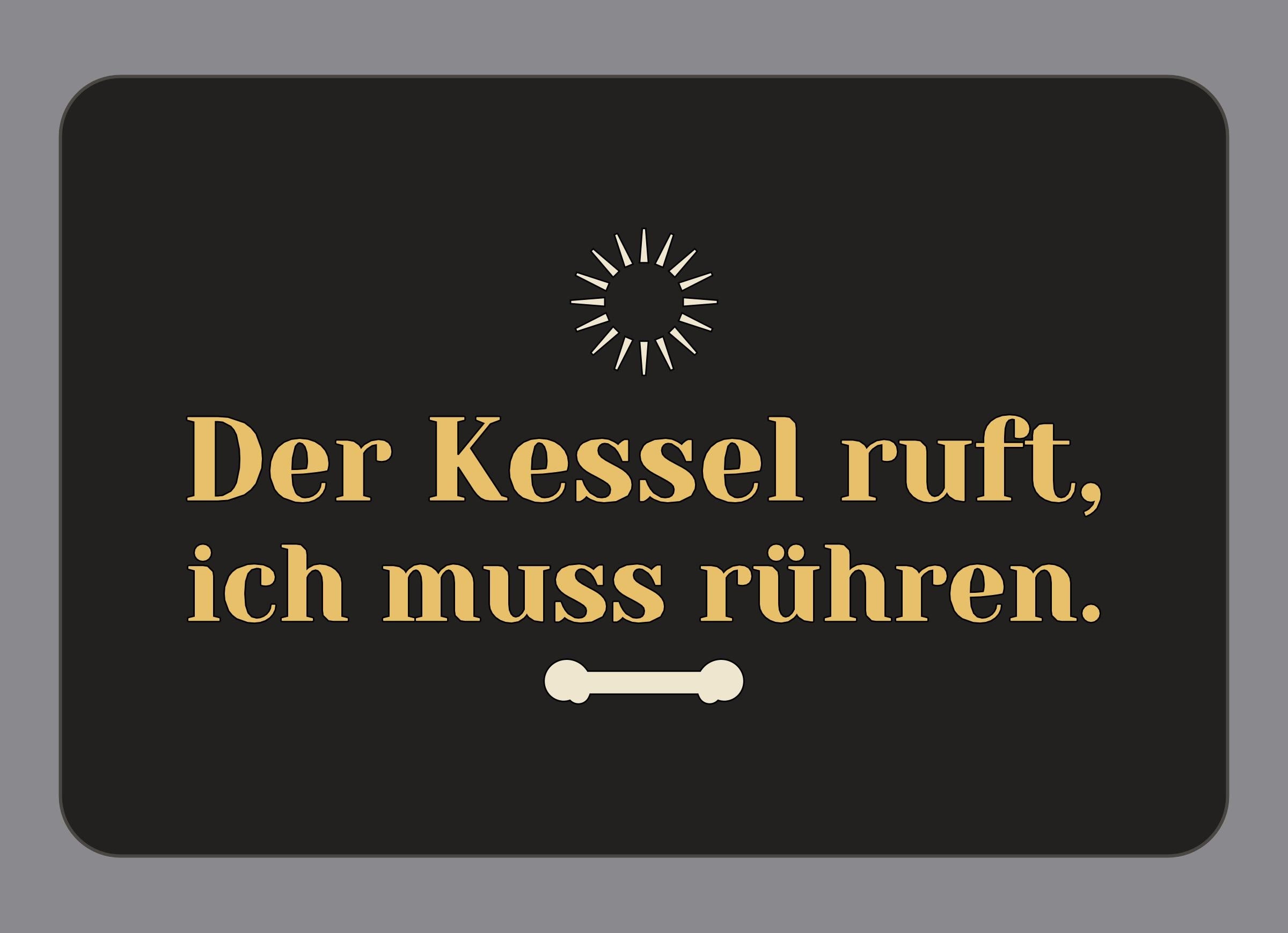 Display-Abdeckung passend für Thermomix TM7 – Der Kessel ruft, ich muss rühren. | mehrfarbig, Wunschfarbe möglich
