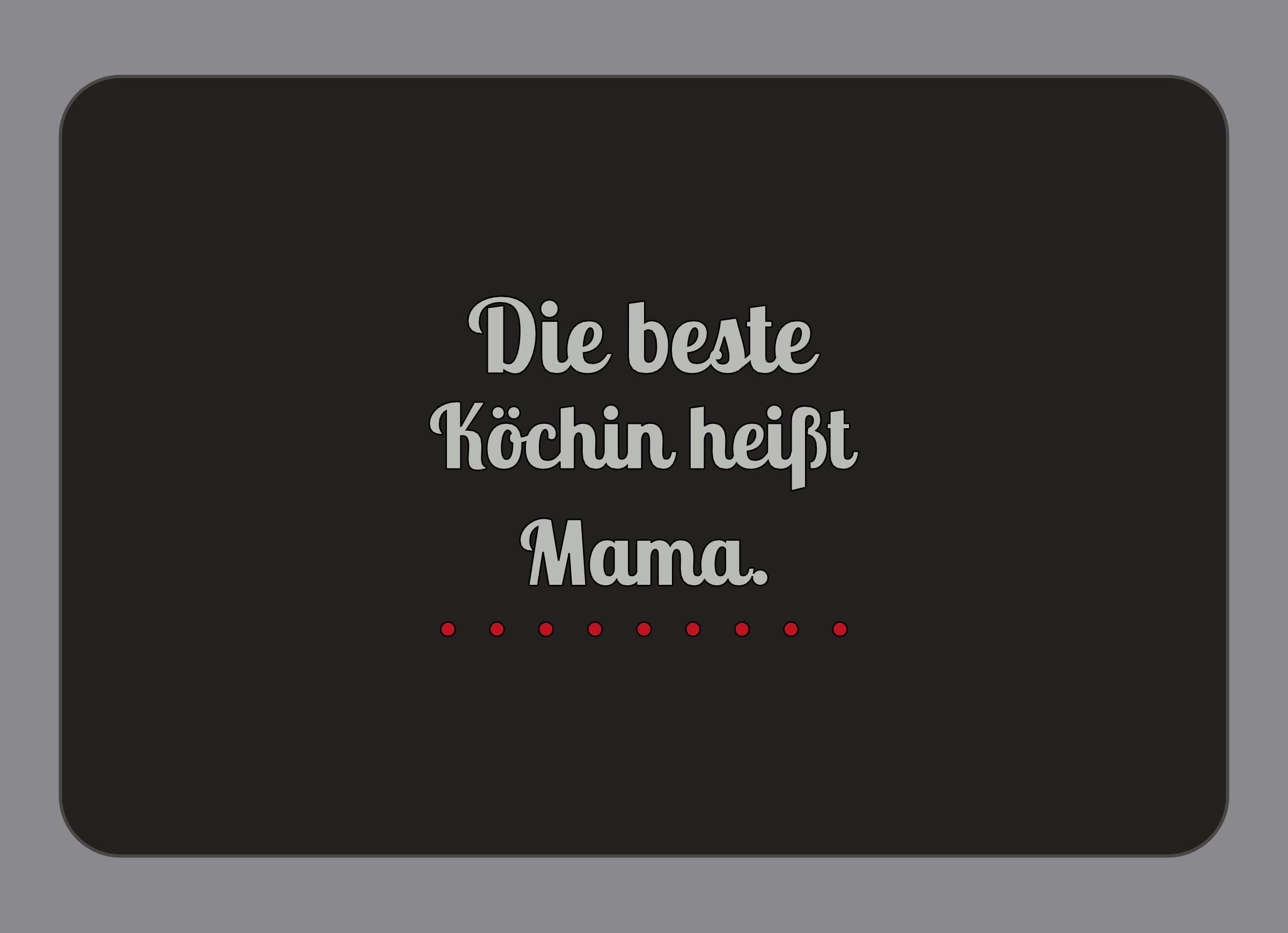 Display-Abdeckung passend für Thermomix TM7 – Die beste Köchin heißt Mama. | mehrfarbig, Wunschfarbe möglich