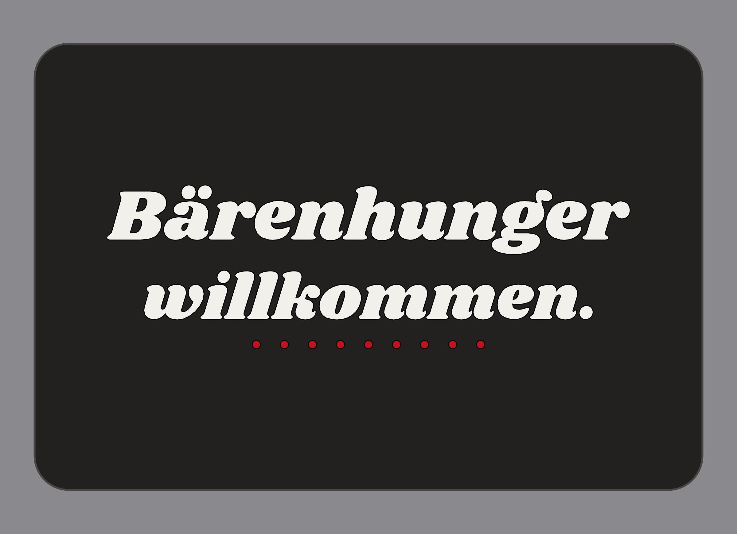 Display-Abdeckung passend für Thermomix TM7 – Bärenhunger willkommen. | mehrfarbig, Wunschfarbe möglich