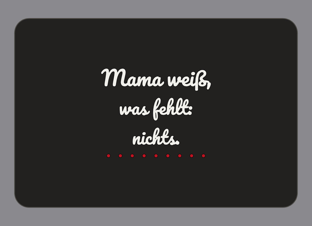 Display-Abdeckung passend für Thermomix TM7 – Mama weiß, was fehlt: nichts. | mehrfarbig, Wunschfarbe möglich