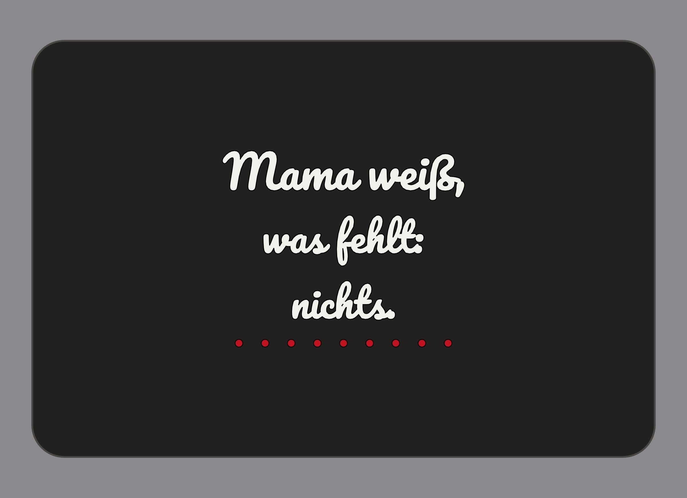 Display-Abdeckung passend für Thermomix TM7 – Mama weiß, was fehlt: nichts. | mehrfarbig, Wunschfarbe möglich