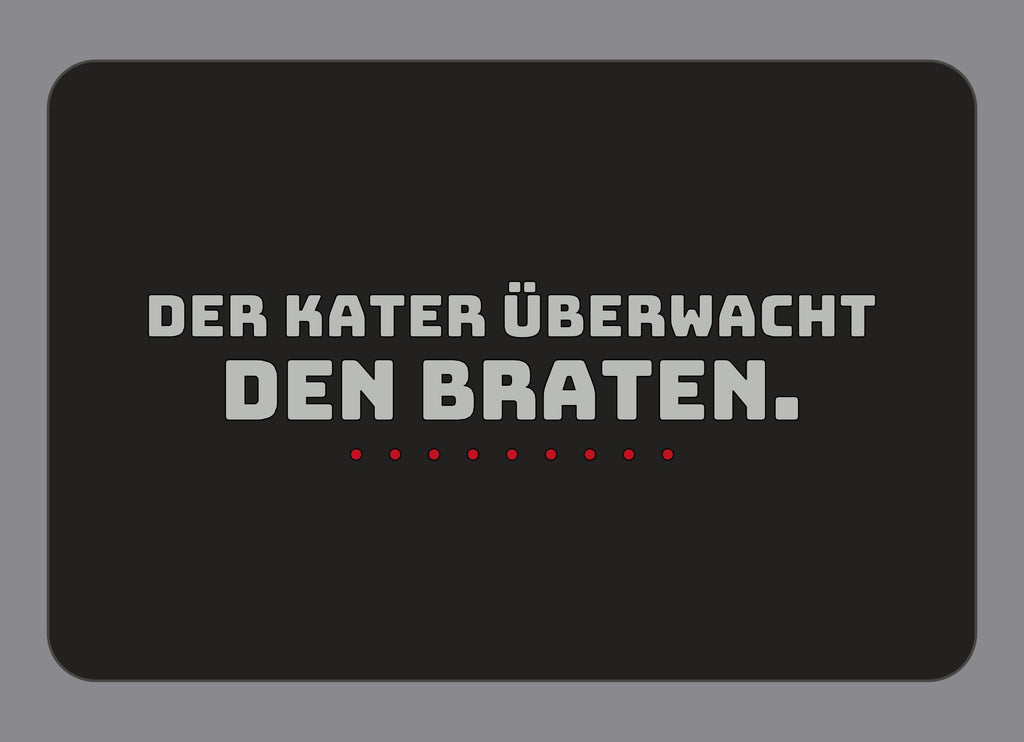 Display-Abdeckung passend für Thermomix TM7 – Der Kater überwacht den Braten. | mehrfarbig, Wunschfarbe möglich