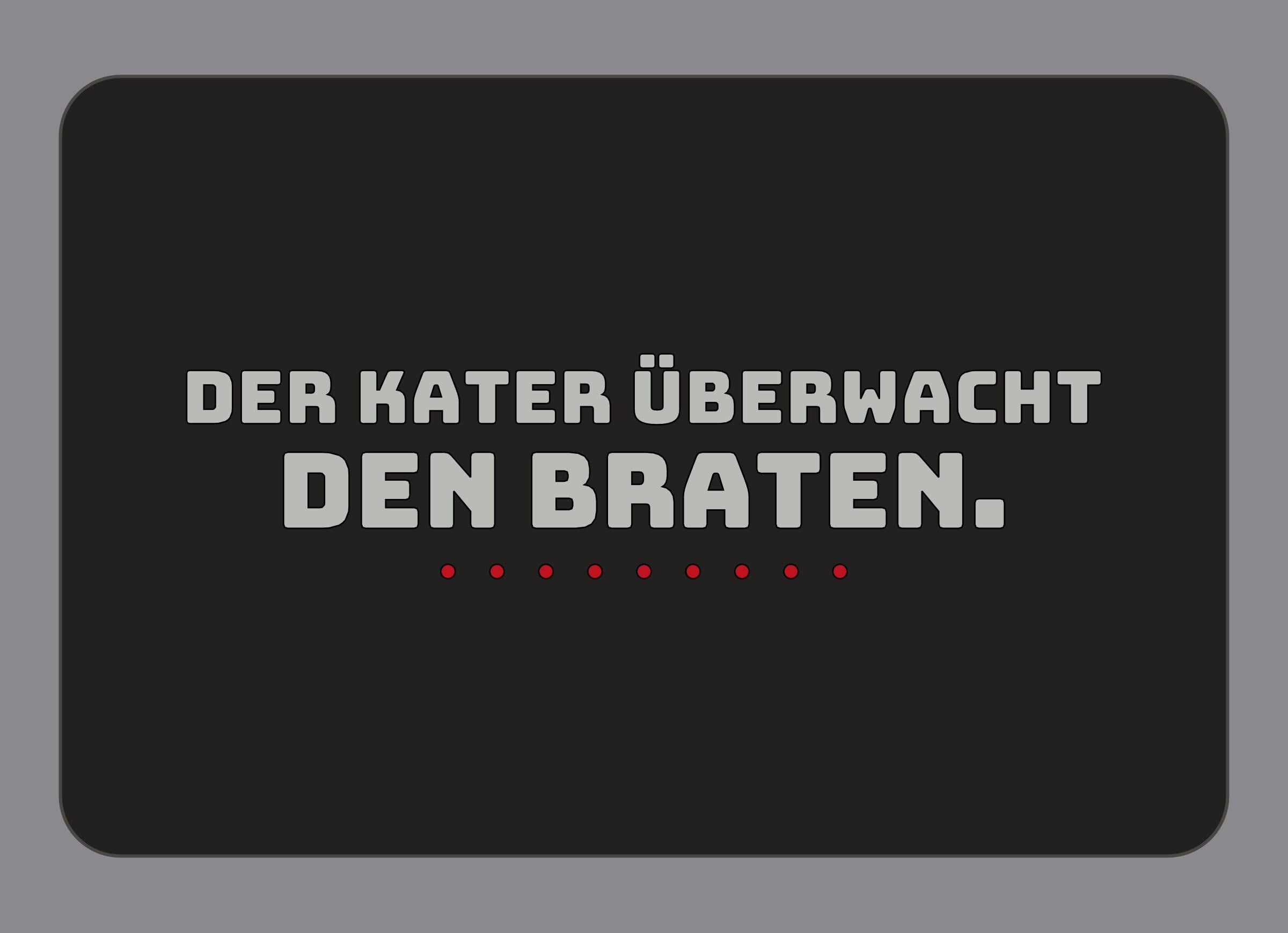 Display-Abdeckung passend für Thermomix TM7 – Der Kater überwacht den Braten. | mehrfarbig, Wunschfarbe möglich