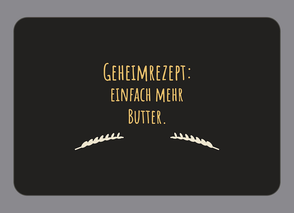 Display-Abdeckung passend für Thermomix TM7 – Geheimrezept: einfach mehr Butter. | mehrfarbig, Wunschfarbe möglich
