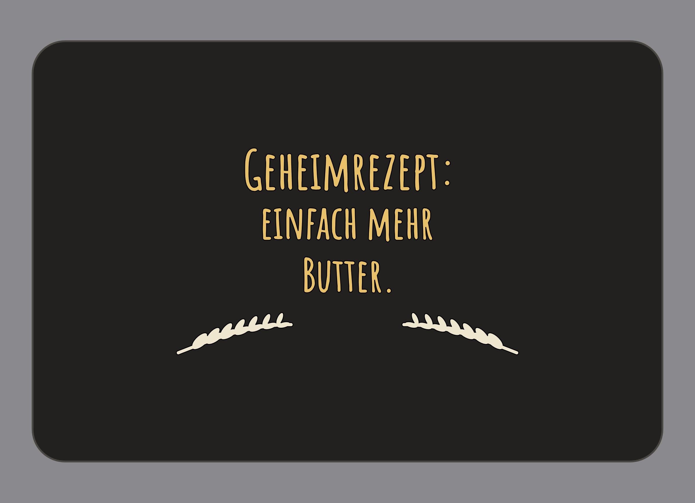 Display-Abdeckung passend für Thermomix TM7 – Geheimrezept: einfach mehr Butter. | mehrfarbig, Wunschfarbe möglich