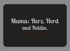 Display-Abdeckung passend für Thermomix TM7 – Mama: Herz, Herd und Heldin. | mehrfarbig, Wunschfarbe möglich