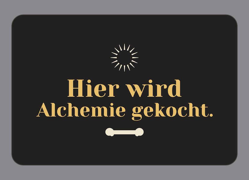 Display-Abdeckung passend für Thermomix TM7 – Hier wird Alchemie gekocht. | mehrfarbig, Wunschfarbe möglich