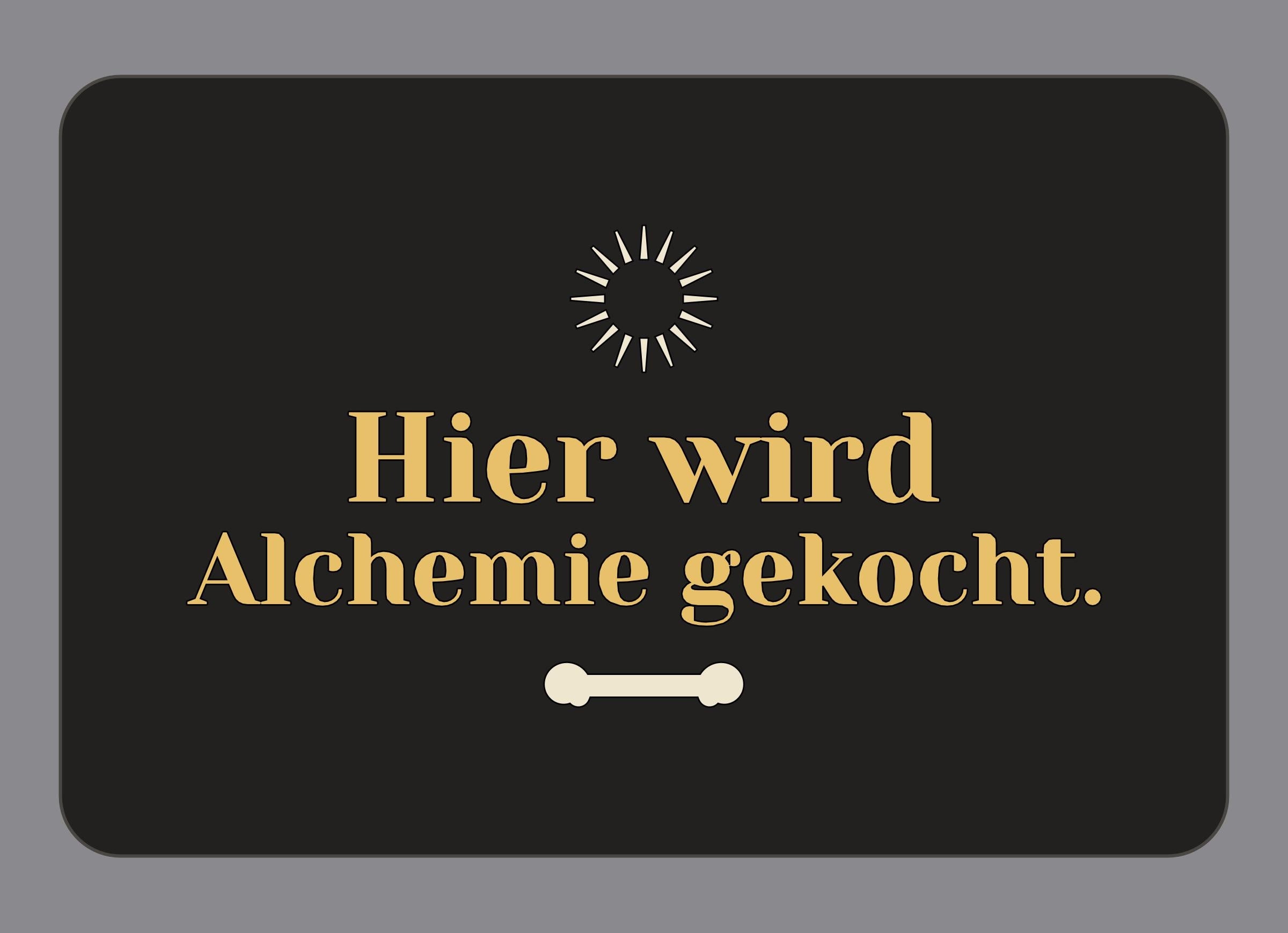 Display-Abdeckung passend für Thermomix TM7 – Hier wird Alchemie gekocht. | mehrfarbig, Wunschfarbe möglich
