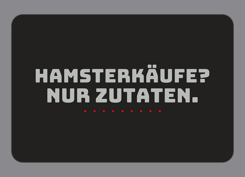 Display-Abdeckung passend für Thermomix TM7 – Hamsterkäufe? Nur Zutaten. | mehrfarbig, Wunschfarbe möglich