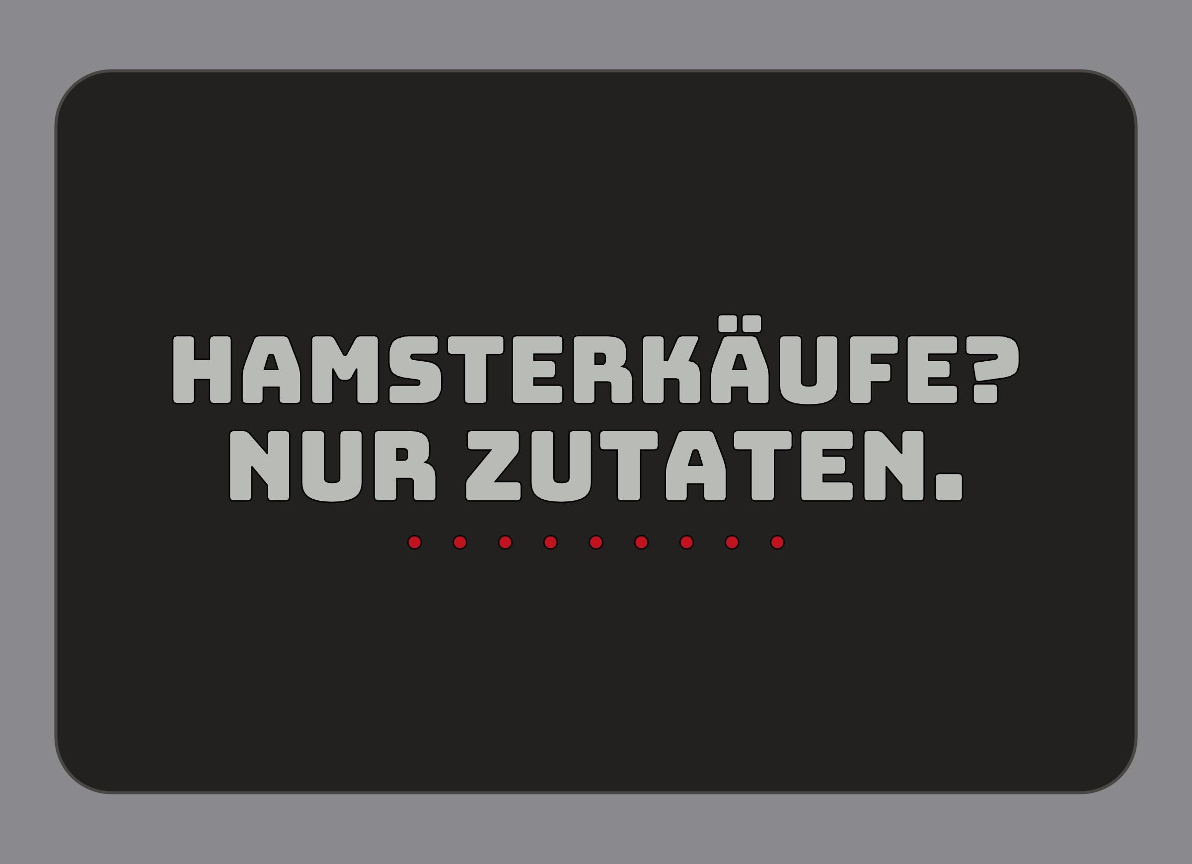 Display-Abdeckung passend für Thermomix TM7 – Hamsterkäufe? Nur Zutaten. | mehrfarbig, Wunschfarbe möglich