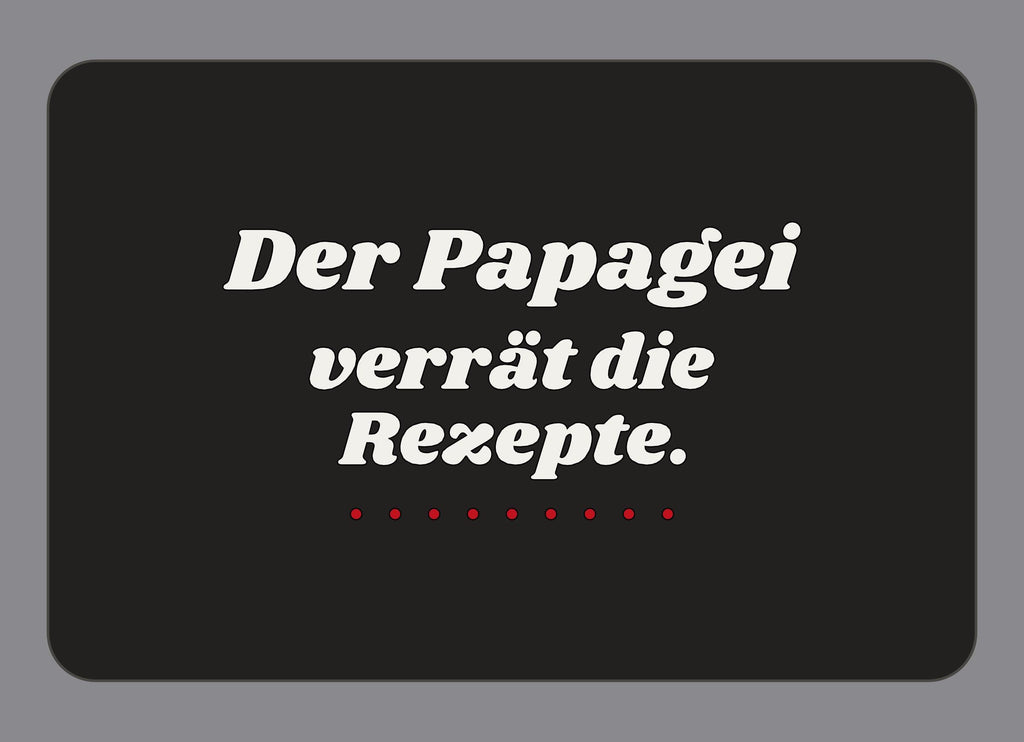 Display-Abdeckung passend für Thermomix TM7 – Der Papagei verrät die Rezepte. | mehrfarbig, Wunschfarbe möglich