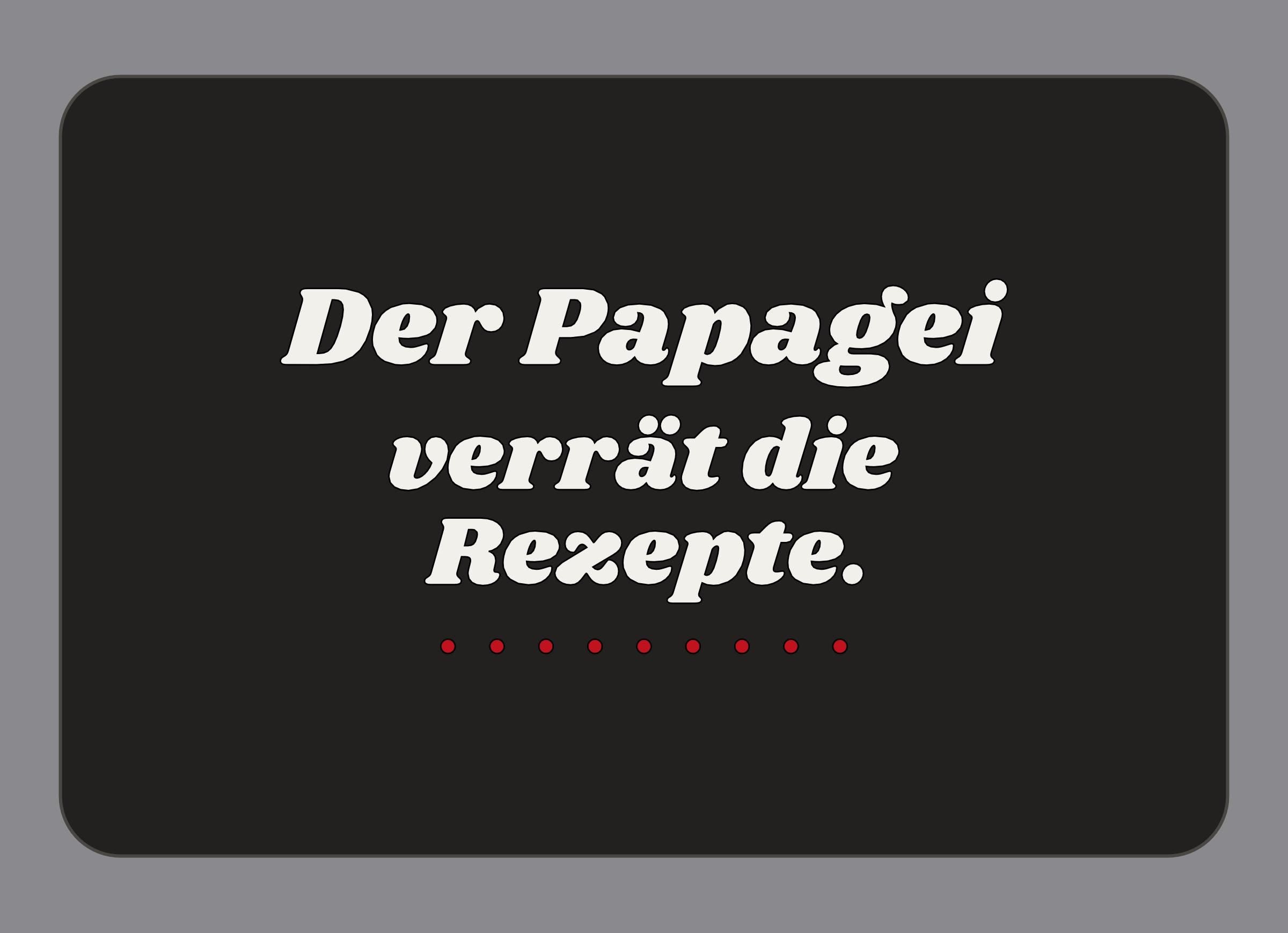 Display-Abdeckung passend für Thermomix TM7 – Der Papagei verrät die Rezepte. | mehrfarbig, Wunschfarbe möglich