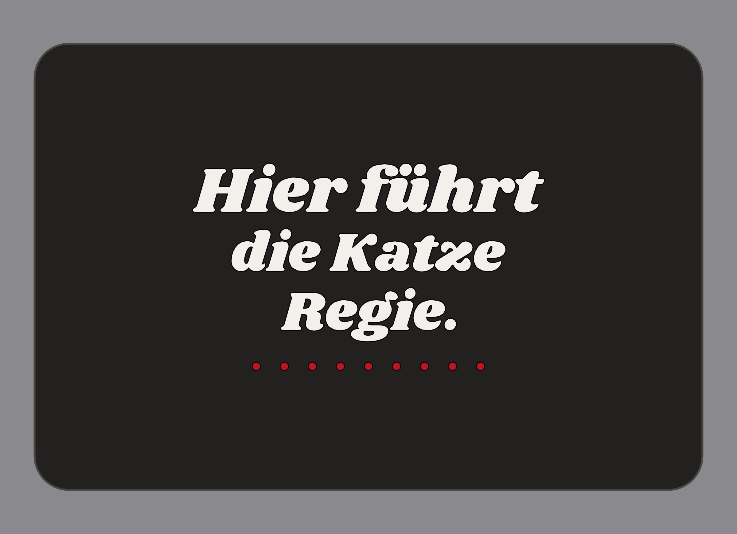 Display-Abdeckung passend für Thermomix TM7 – Hier führt die Katze Regie. | mehrfarbig, Wunschfarbe möglich