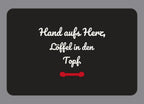 Display-Abdeckung passend für Thermomix TM7 – Hand aufs Herz, Löffel in den Topf. | mehrfarbig, Wunschfarbe möglich