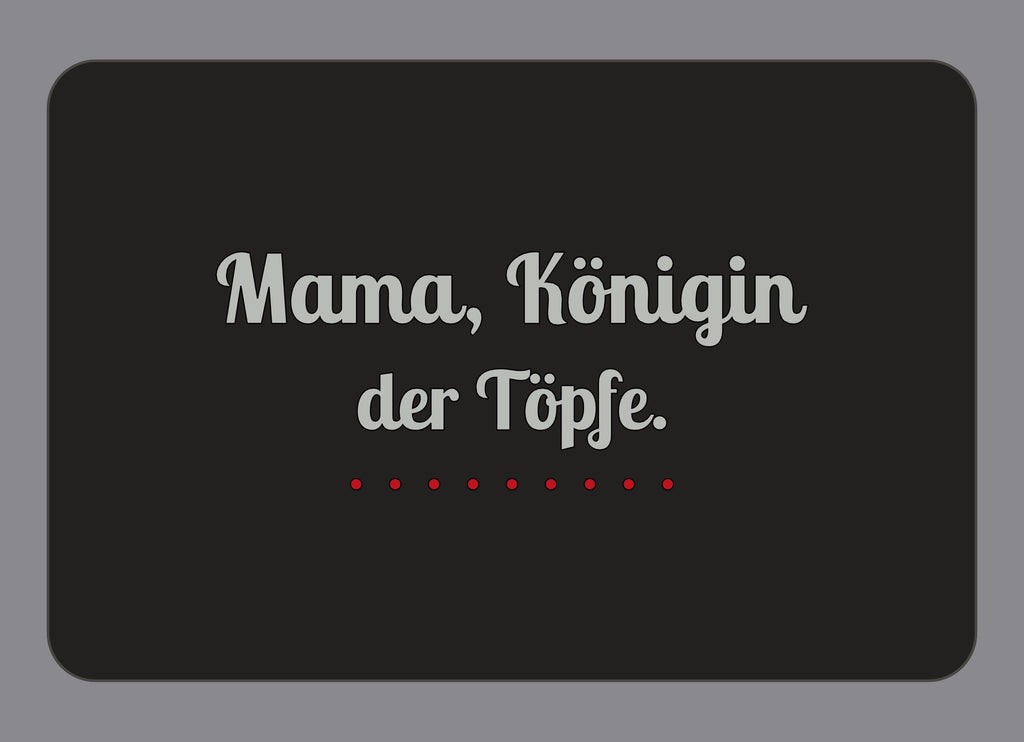 Display-Abdeckung passend für Thermomix TM7 – Mama, Königin der Töpfe. | mehrfarbig, Wunschfarbe möglich