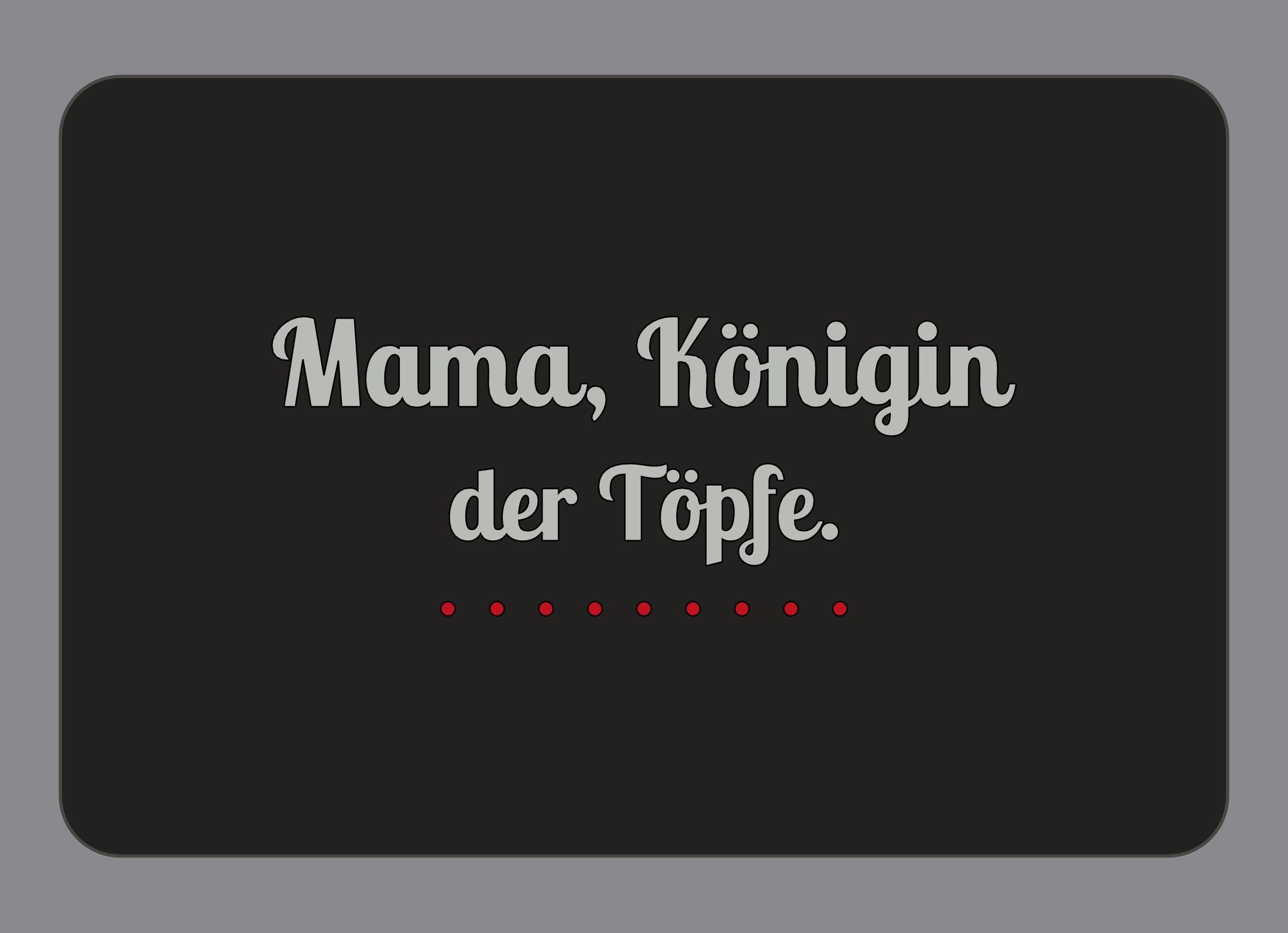 Display-Abdeckung passend für Thermomix TM7 – Mama, Königin der Töpfe. | mehrfarbig, Wunschfarbe möglich