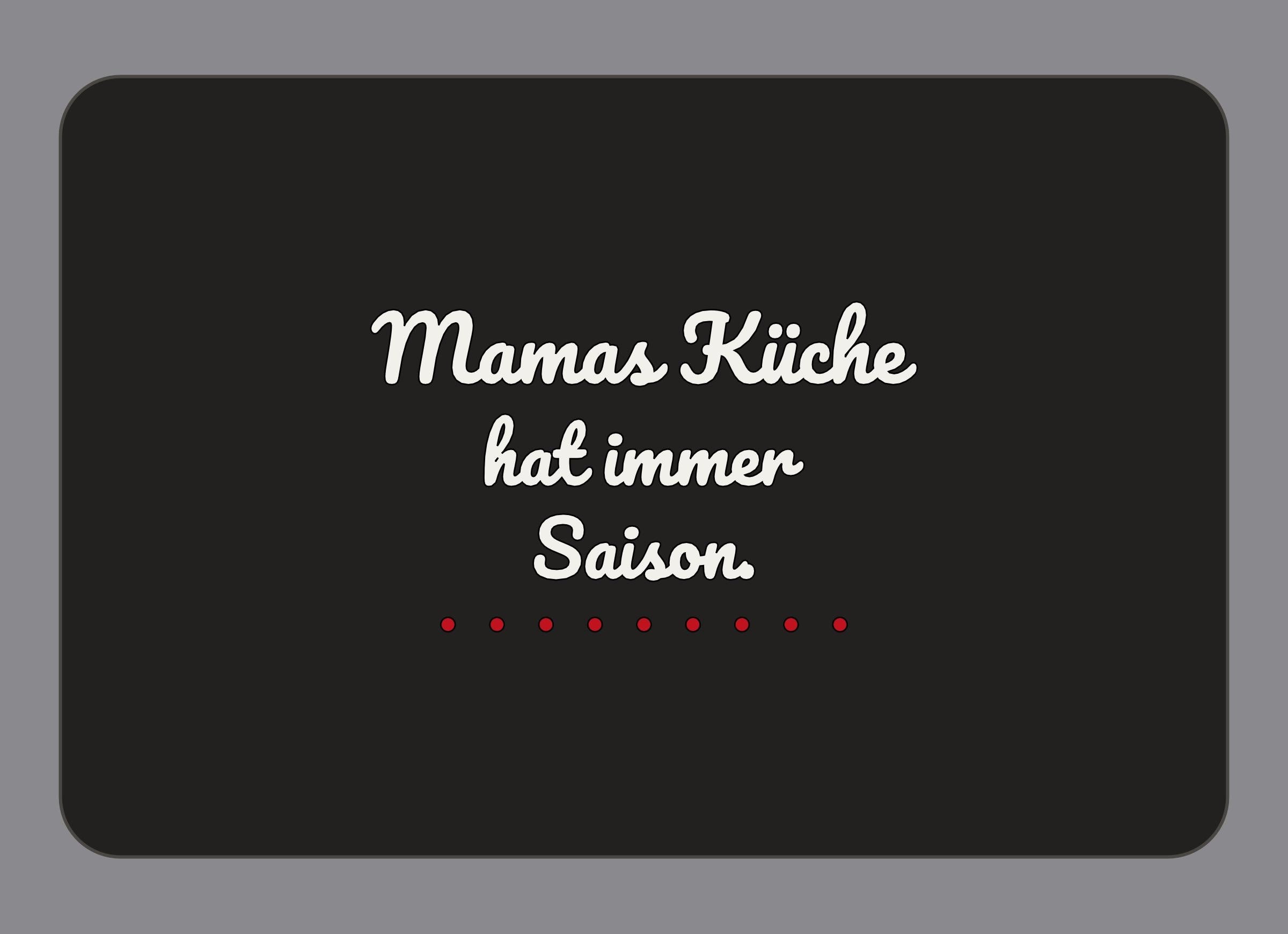 Display-Abdeckung passend für Thermomix TM7 – Mamas Küche hat immer Saison. | mehrfarbig, Wunschfarbe möglich