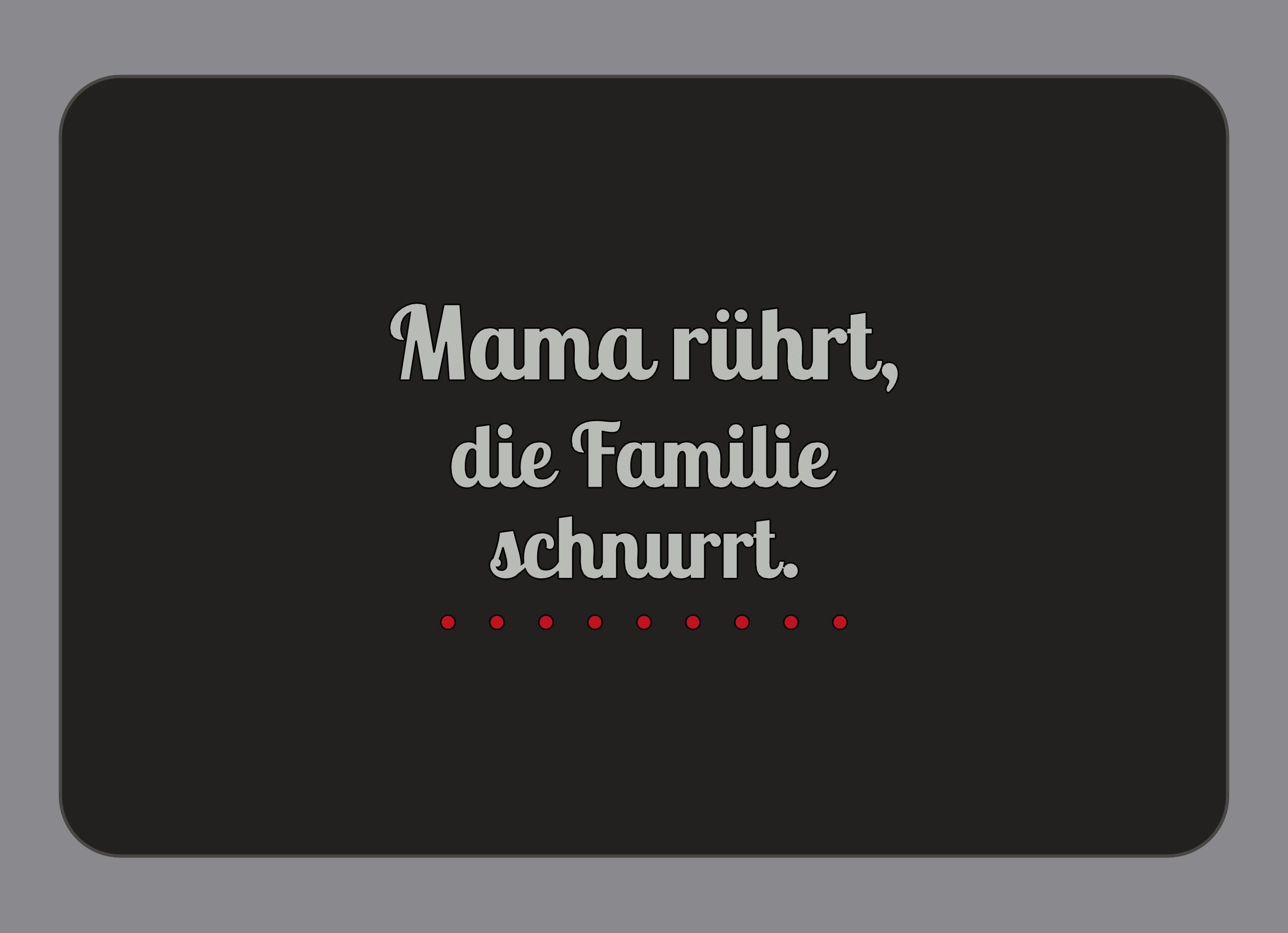 Display-Abdeckung passend für Thermomix TM7 – Mama rührt, die Familie schnurrt. | mehrfarbig, Wunschfarbe möglich