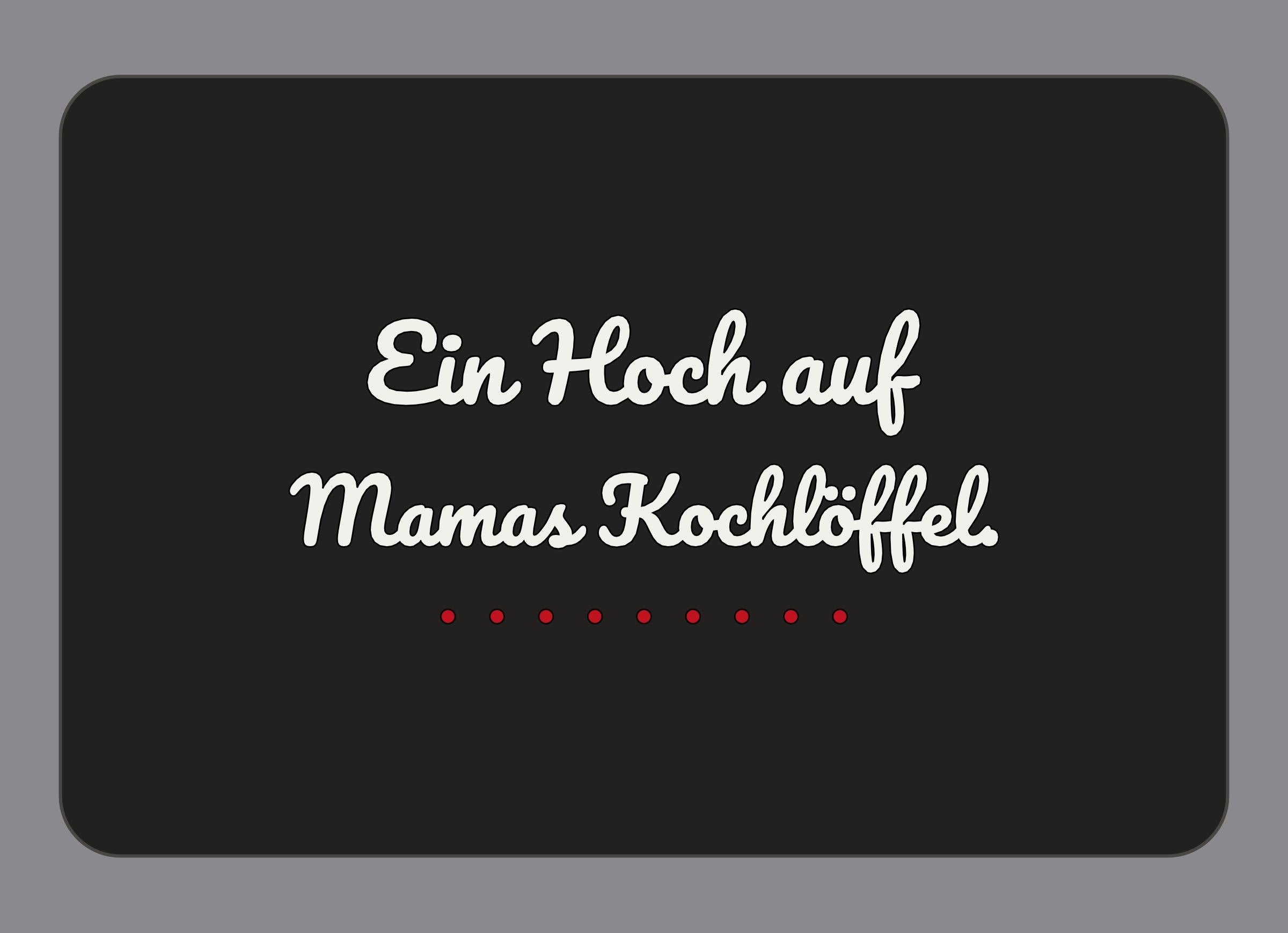 Display-Abdeckung passend für Thermomix TM7 – Ein Hoch auf Mamas Kochlöffel. | mehrfarbig, Wunschfarbe möglich