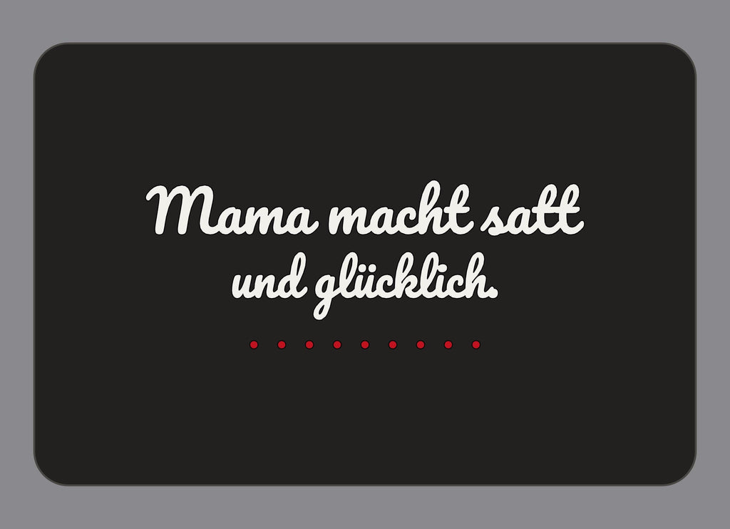 Display-Abdeckung passend für Thermomix TM7 – Mama macht satt und glücklich. | mehrfarbig, Wunschfarbe möglich