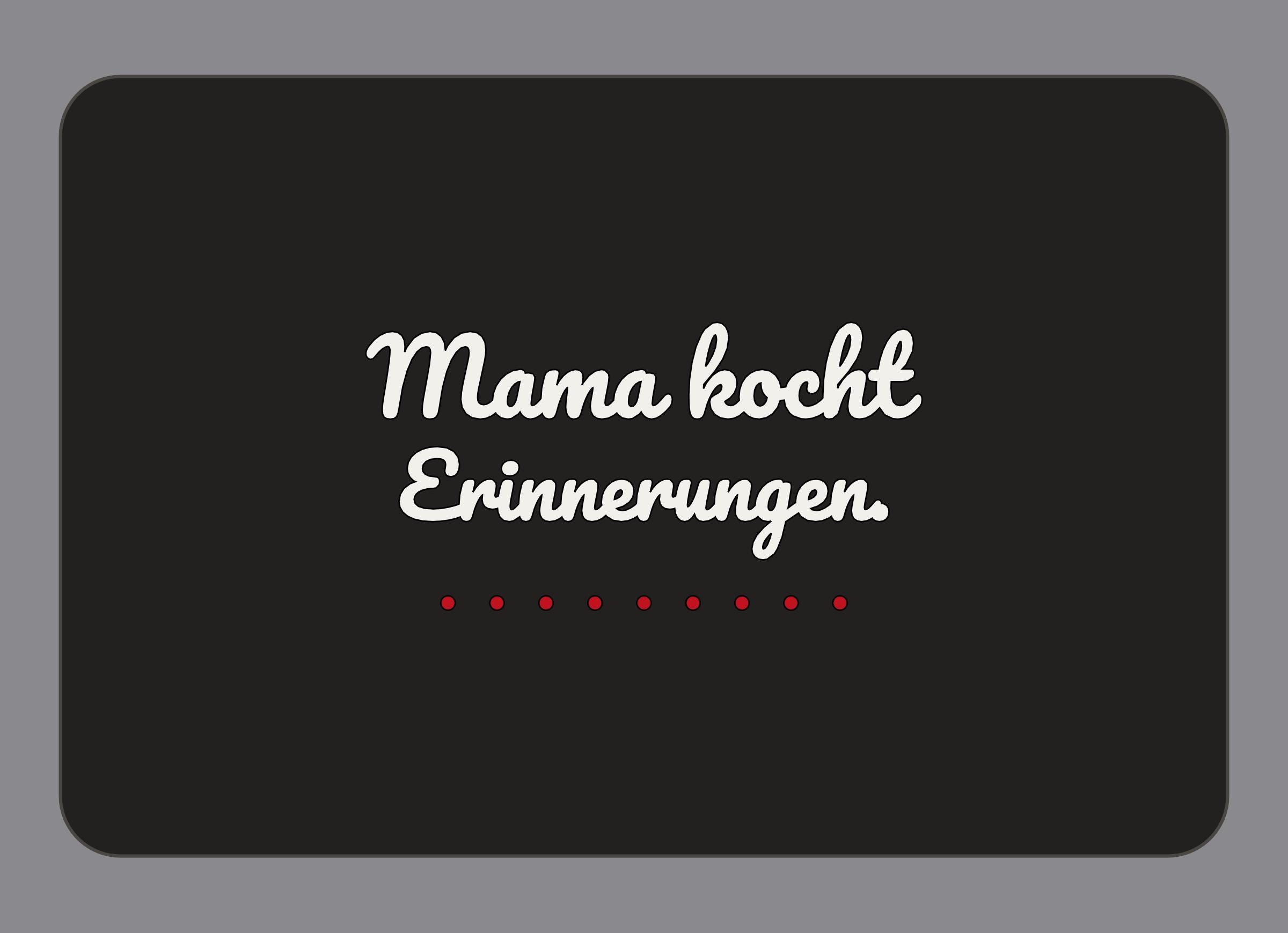 Display-Abdeckung passend für Thermomix TM7 – Mama kocht Erinnerungen. | mehrfarbig, Wunschfarbe möglich