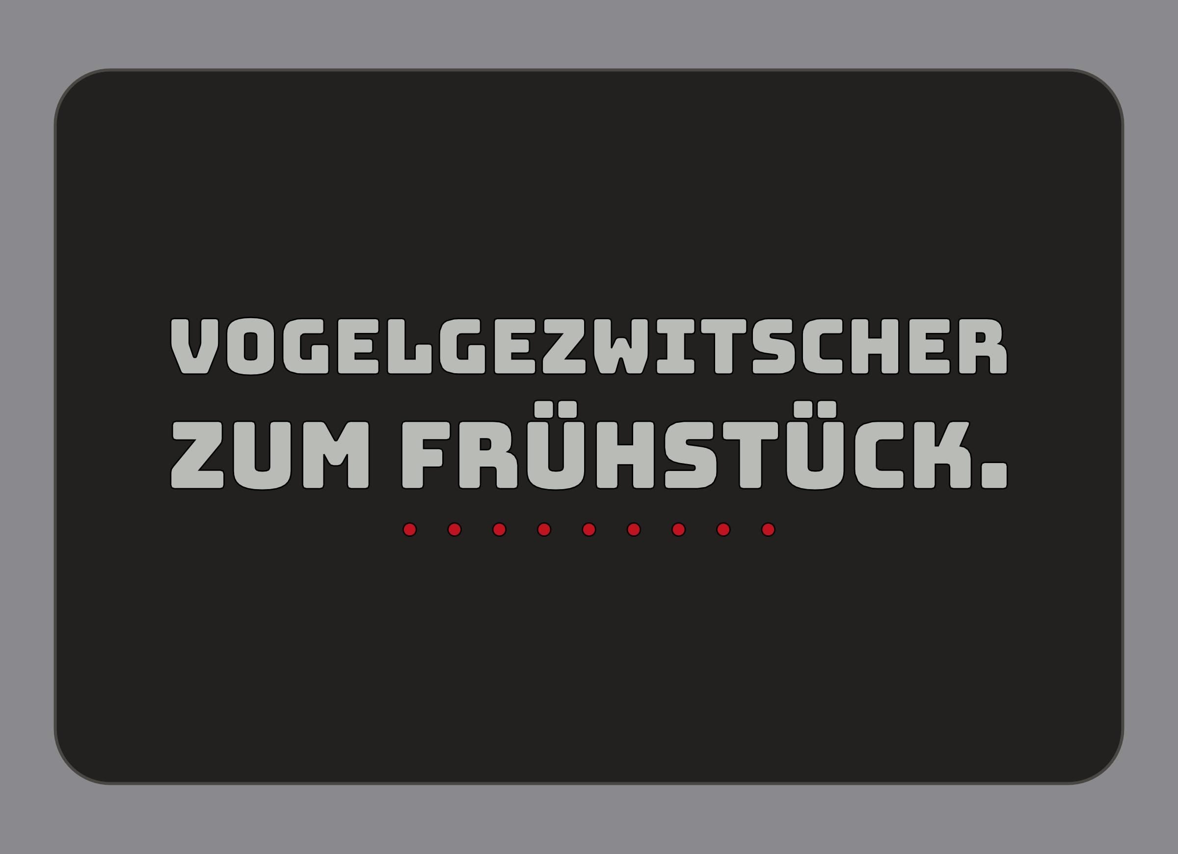 Display-Abdeckung passend für Thermomix TM7 – Vogelgezwitscher zum Frühstück. | mehrfarbig, Wunschfarbe möglich