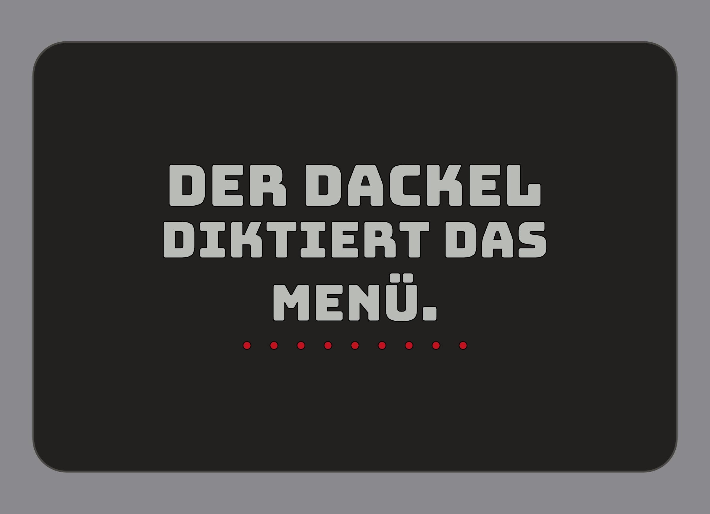 Display-Abdeckung passend für Thermomix TM7 – Der Dackel diktiert das Menü. | mehrfarbig, Wunschfarbe möglich