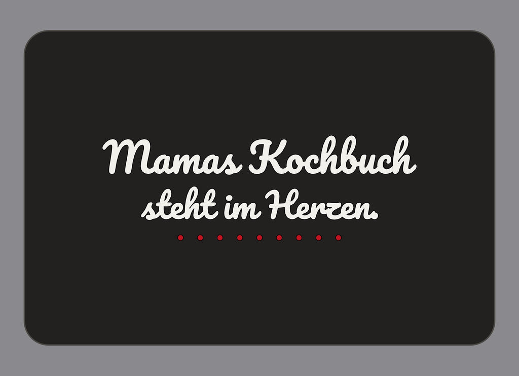 Display-Abdeckung passend für Thermomix TM7 – Mamas Kochbuch steht im Herzen. | mehrfarbig, Wunschfarbe möglich