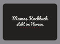 Display-Abdeckung passend für Thermomix TM7 – Mamas Kochbuch steht im Herzen. | mehrfarbig, Wunschfarbe möglich