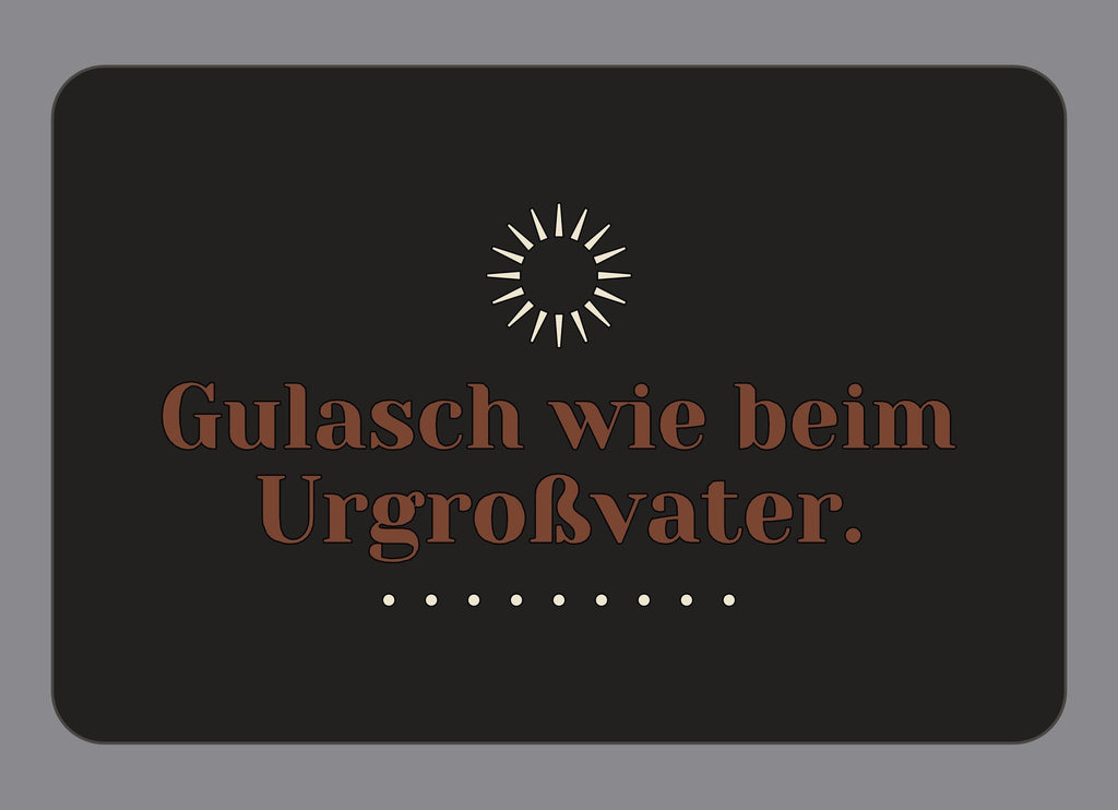 Display-Abdeckung passend für Thermomix TM7 – Gulasch wie beim Urgroßvater. | mehrfarbig, Wunschfarbe möglich