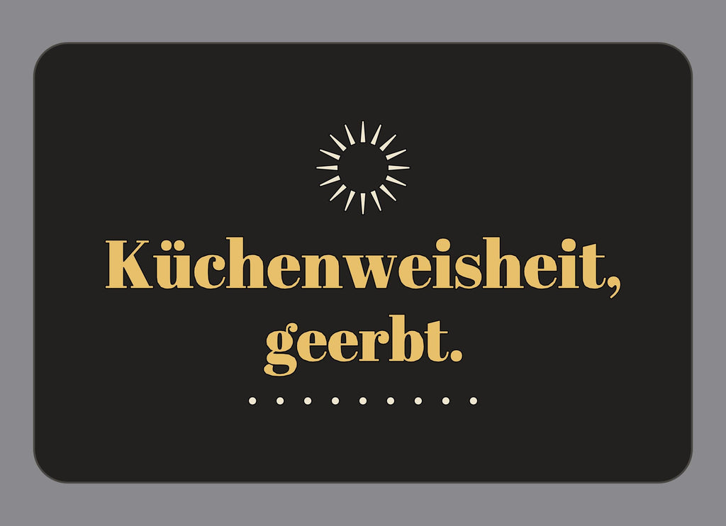 Display-Abdeckung passend für Thermomix TM7 – Küchenweisheit, geerbt. | mehrfarbig, Wunschfarbe möglich