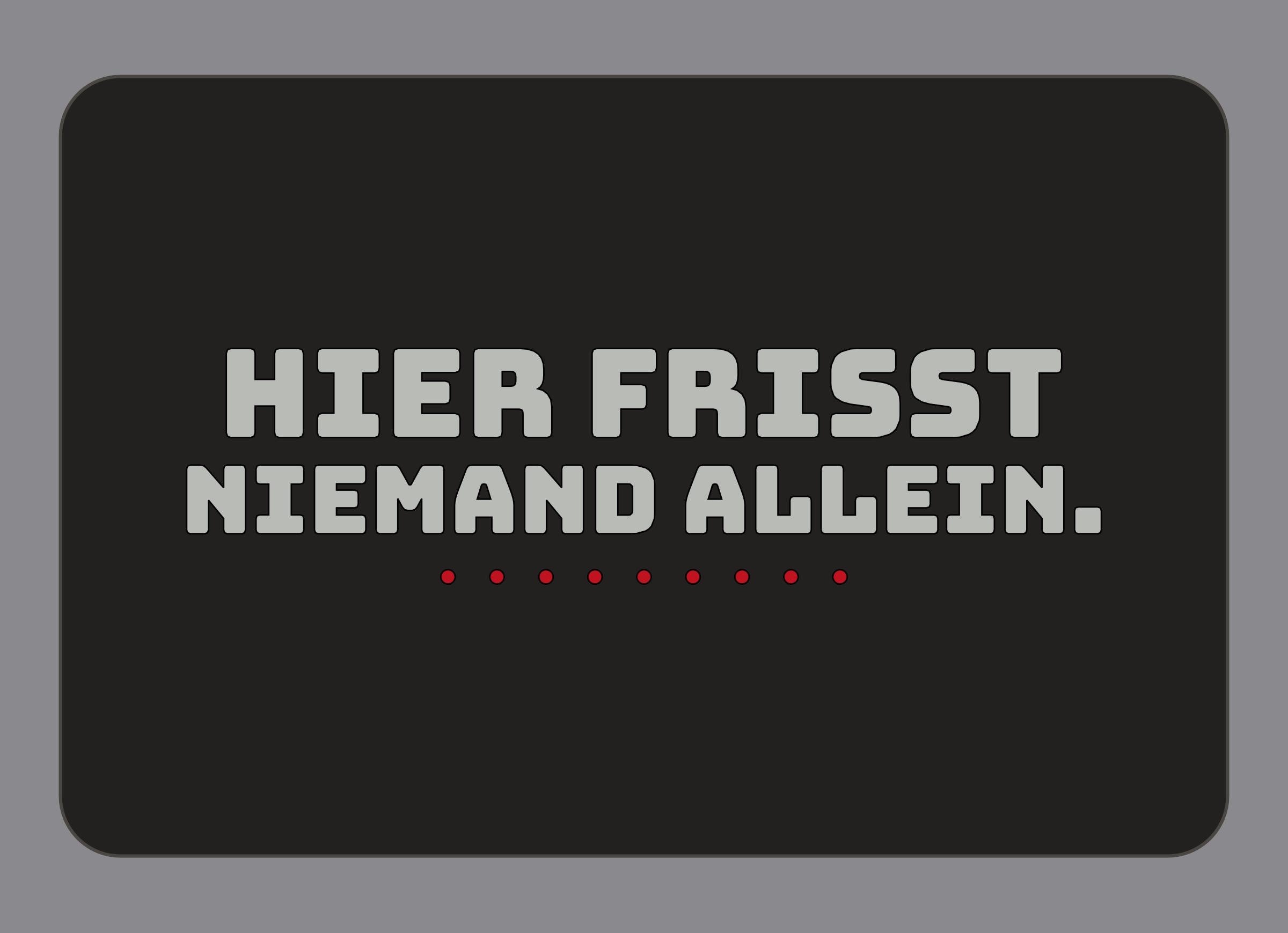 Display-Abdeckung passend für Thermomix TM7 – Hier frisst niemand allein. | mehrfarbig, Wunschfarbe möglich