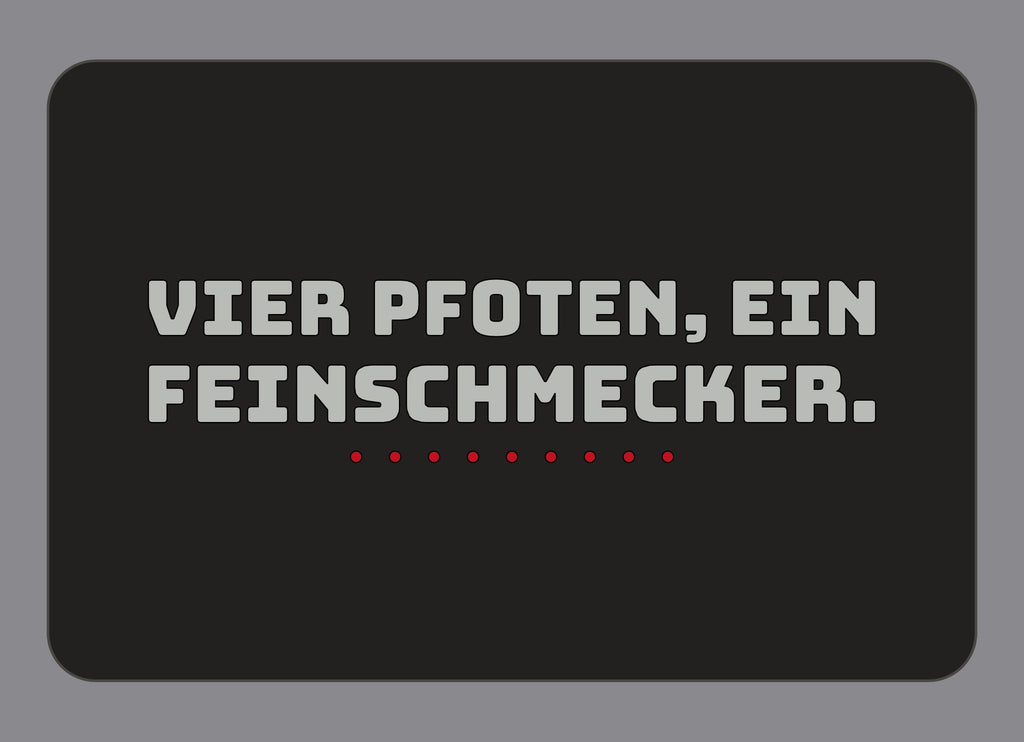 Display-Abdeckung passend für Thermomix TM7 – Vier Pfoten, ein Feinschmecker. | mehrfarbig, Wunschfarbe möglich