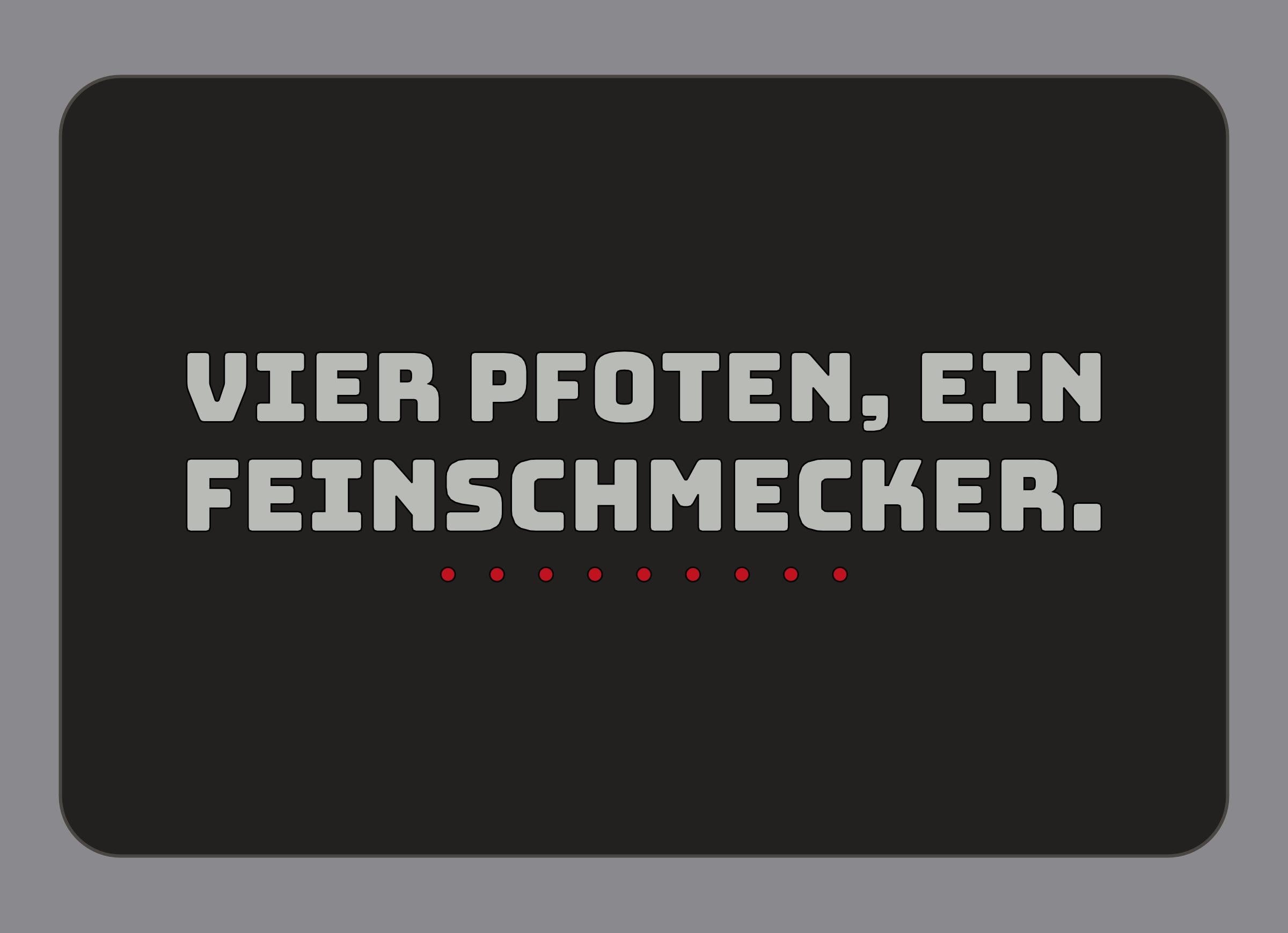 Display-Abdeckung passend für Thermomix TM7 – Vier Pfoten, ein Feinschmecker. | mehrfarbig, Wunschfarbe möglich