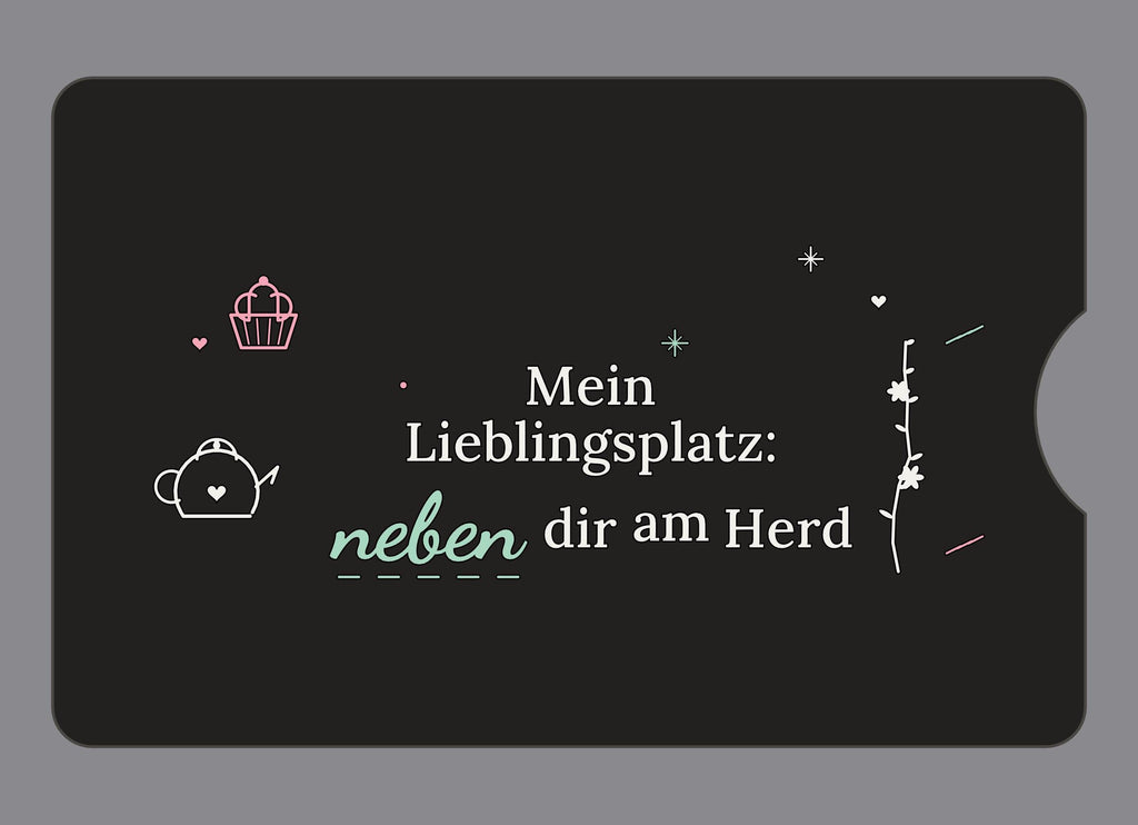 Display-Abdeckung passend für Thermomix TM6 – Mein Lieblingsplatz: neben dir am Herd | mehrfarbig, Wunschfarbe möglich