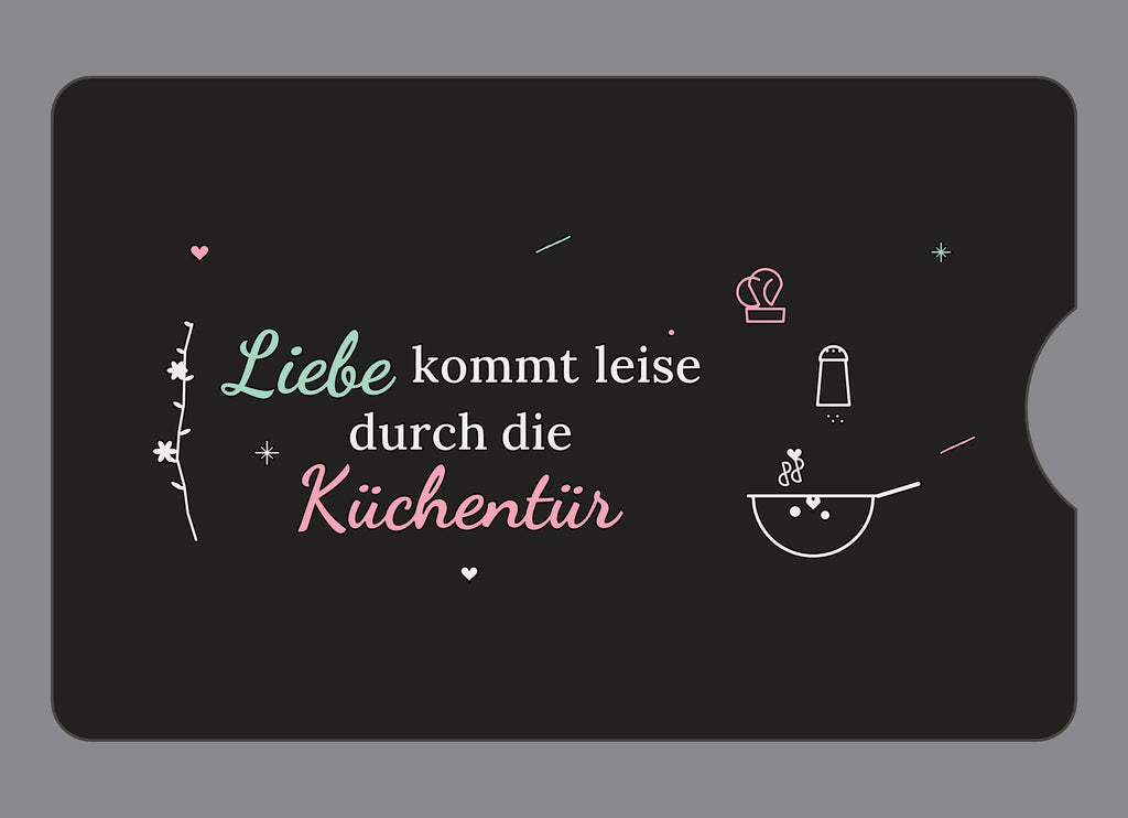 Display-Abdeckung passend für Thermomix TM6 – Liebe kommt leise durch die Küchentür | mehrfarbig, Wunschfarbe möglich