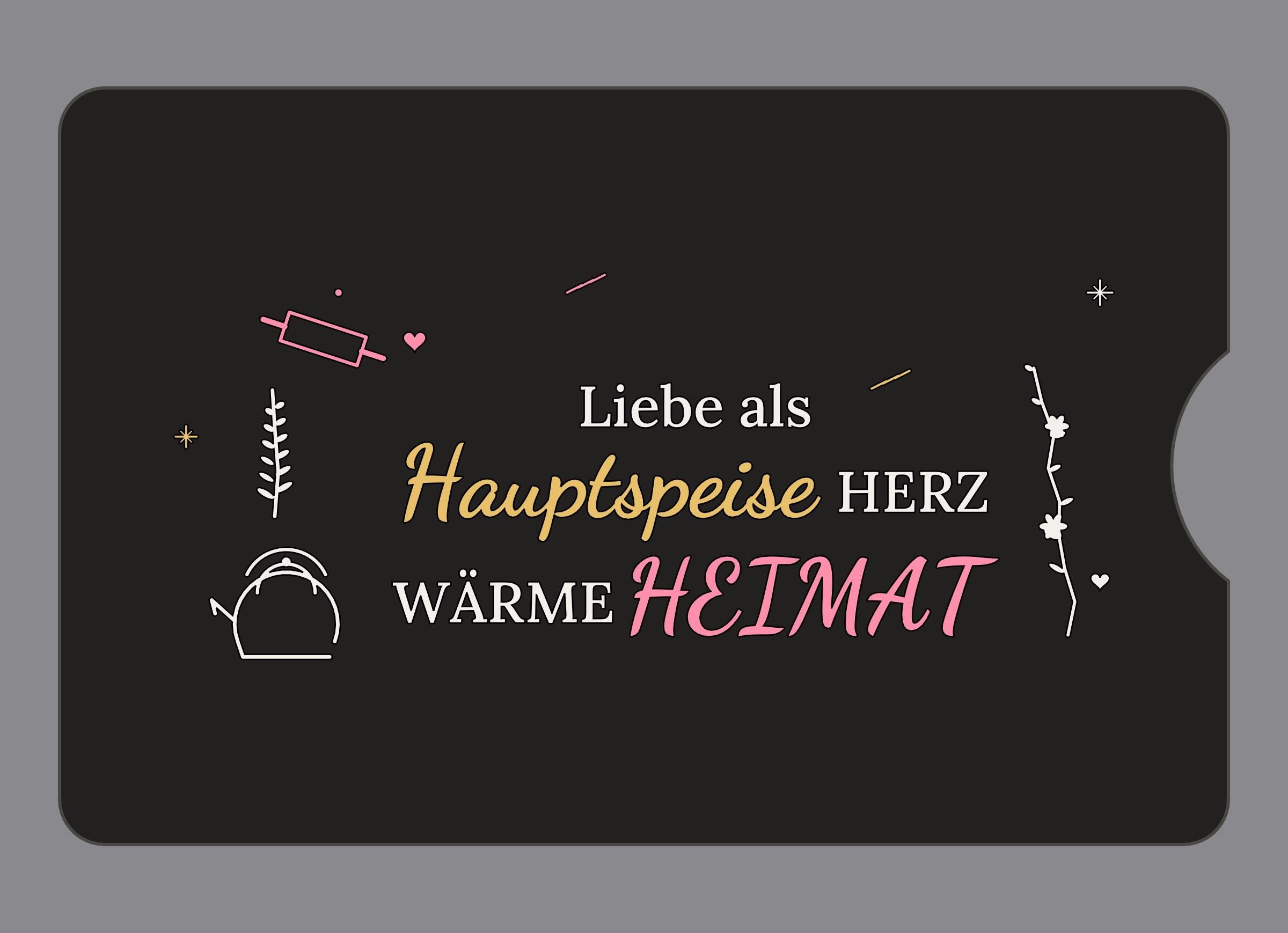 Display-Abdeckung passend für Thermomix TM6 – Liebe als Hauptspeise | mehrfarbig, Wunschfarbe möglich